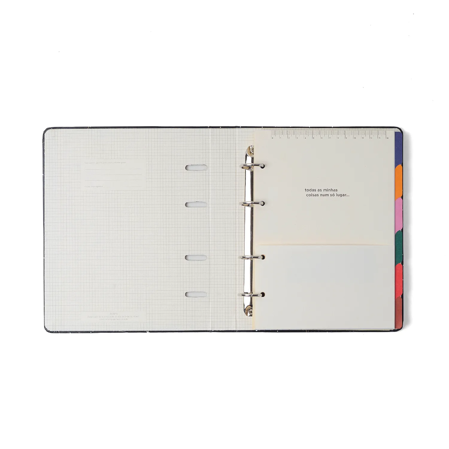 Caderno Criativo Argolado Trancoso Pautado 17X24 Azul