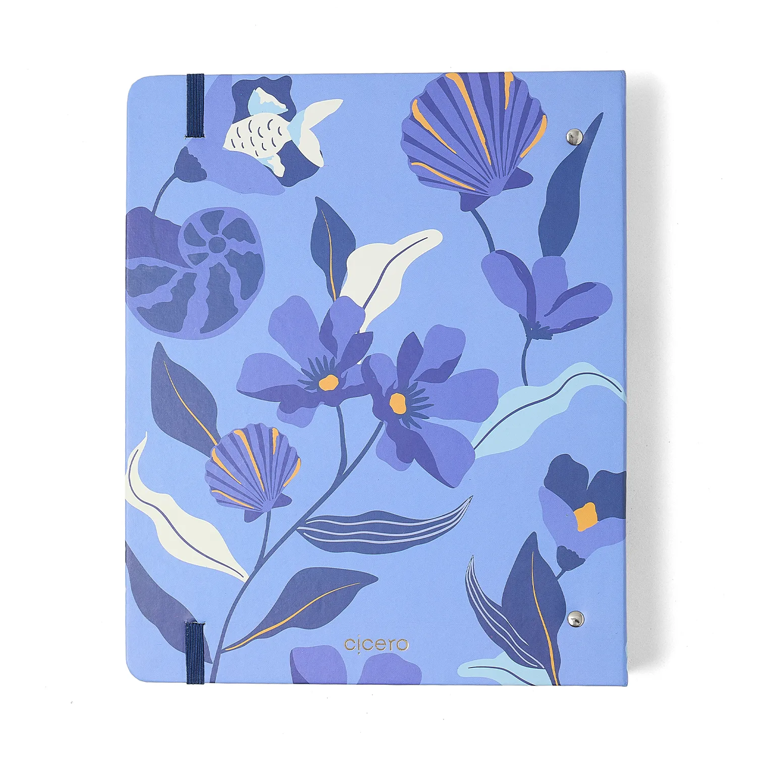 Caderno Criativo Argolado Trancoso Pautado 17X24 Azul