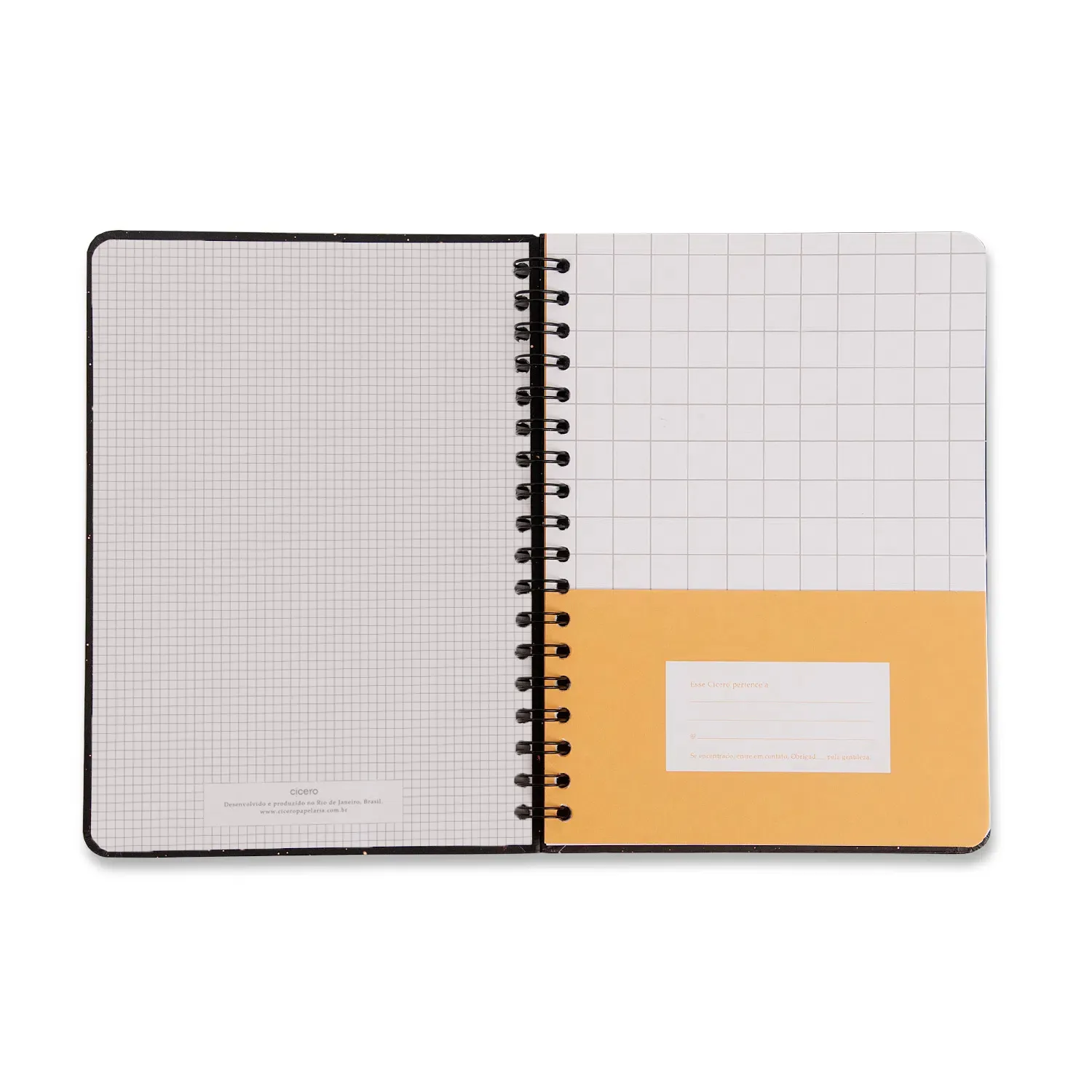Caderno Espiral Colegial Clássica Pautado Preta 1 Matéria 80 fls