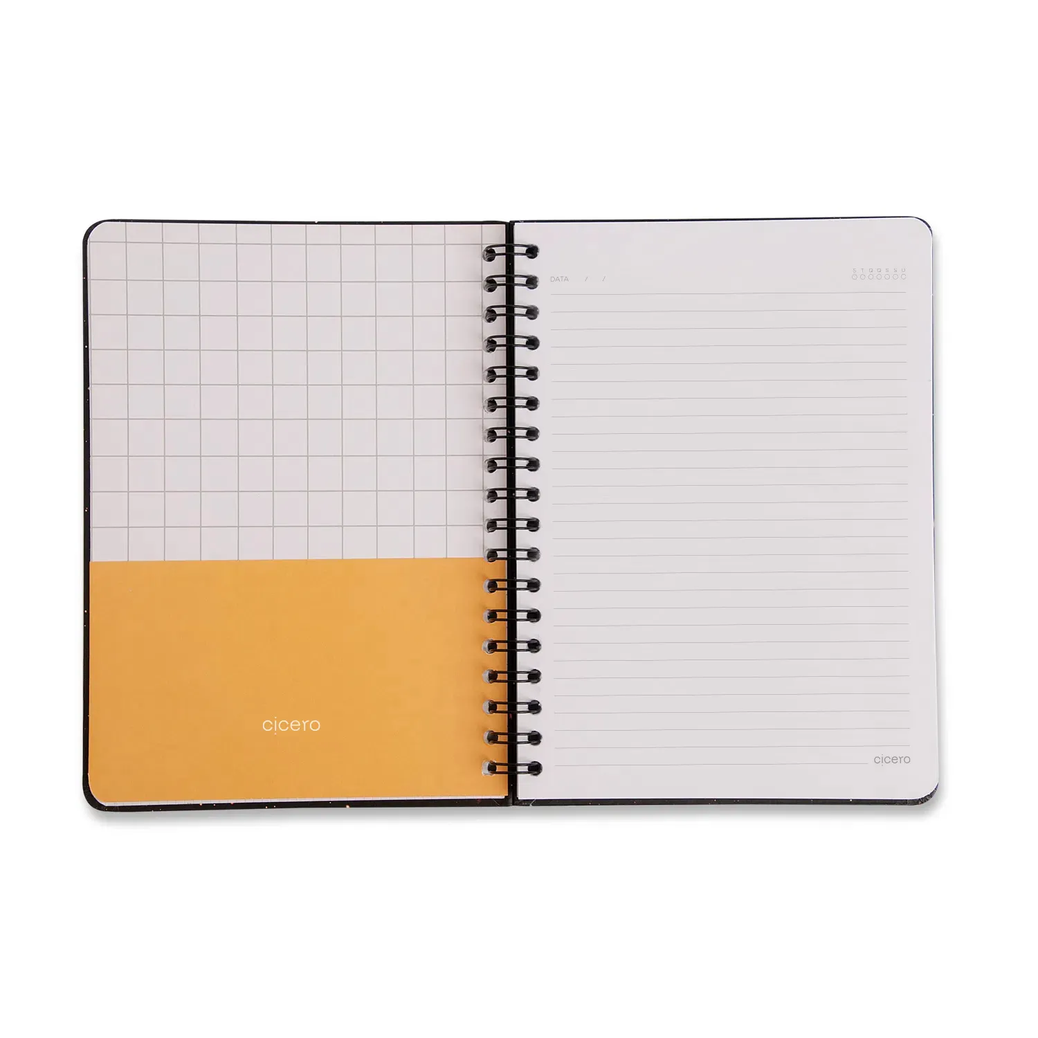 Caderno Espiral Colegial Clássica Pautado Preta 1 Matéria 80 fls