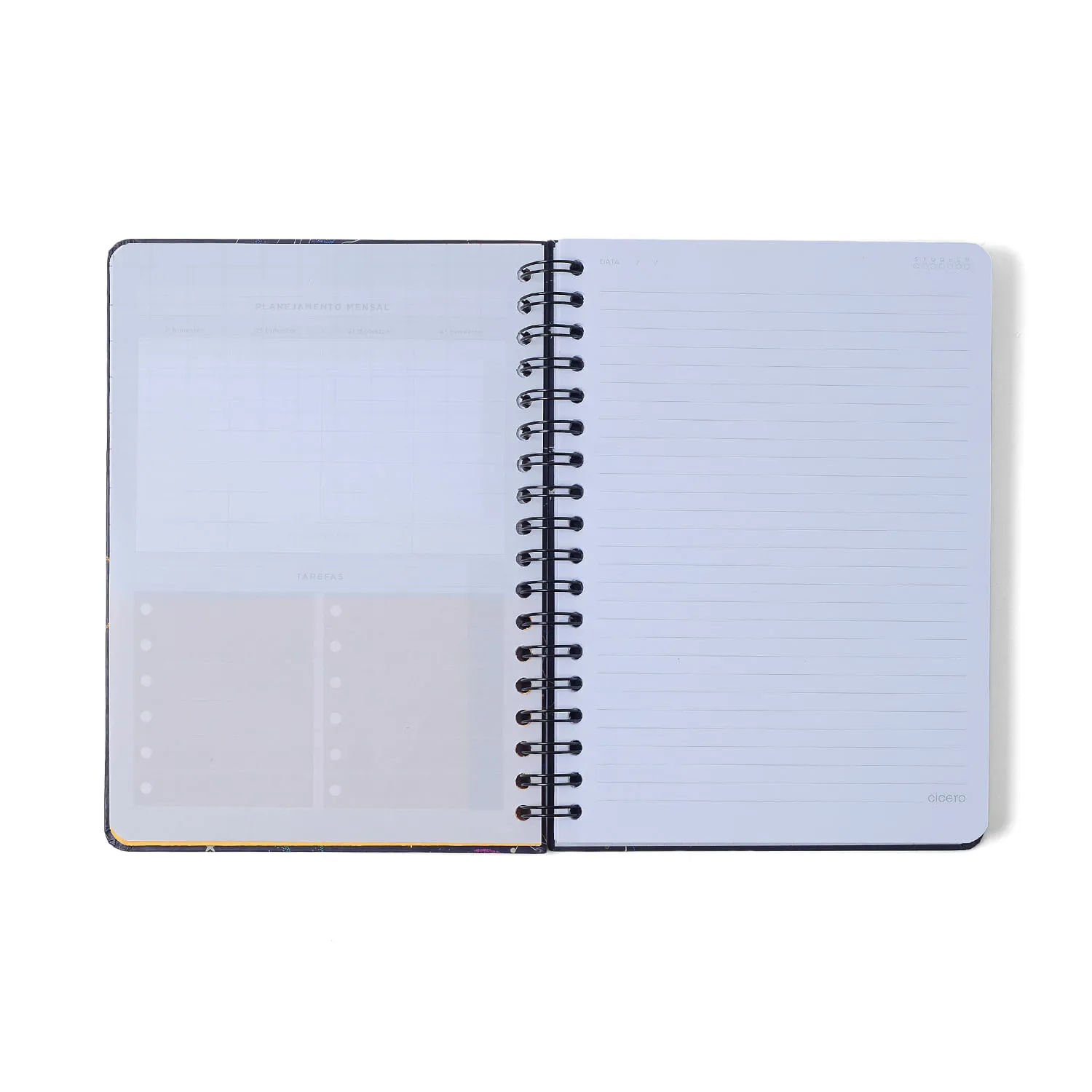 Caderno Espiral Doce Florada Pautado 17,3x24 Azul 10 Matérias 160 fls