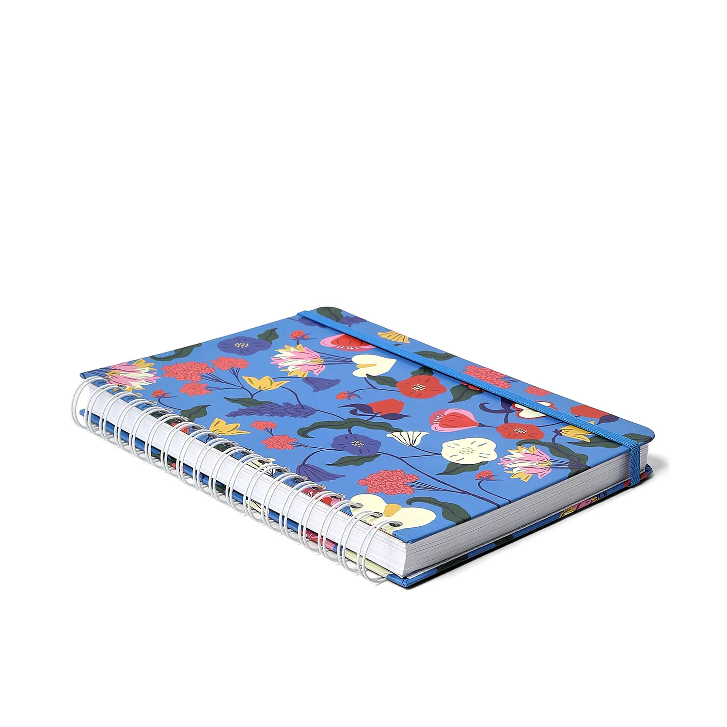 Caderno Espiral Doce Florada Pautado 17,3x24 Azul 10 Matérias 160 fls
