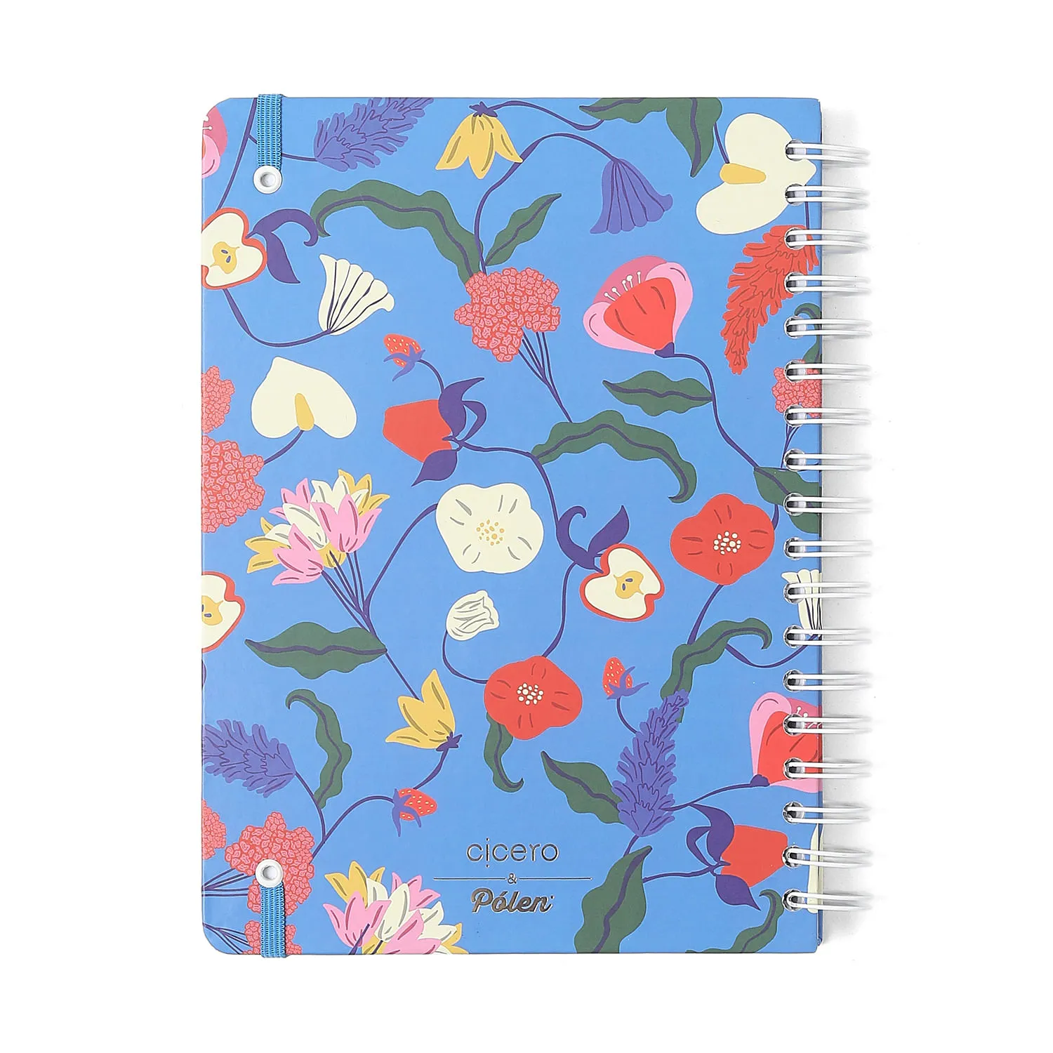 Caderno Espiral Doce Florada Pautado 17,3x24 Azul 10 Matérias 160 fls
