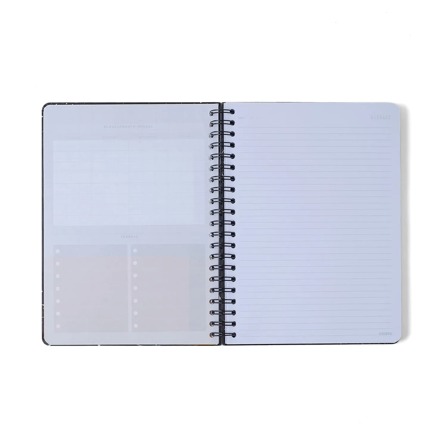 Caderno Espiral Doce Florada Pautado 20x27,5 Off White 10 Matérias 160 fls