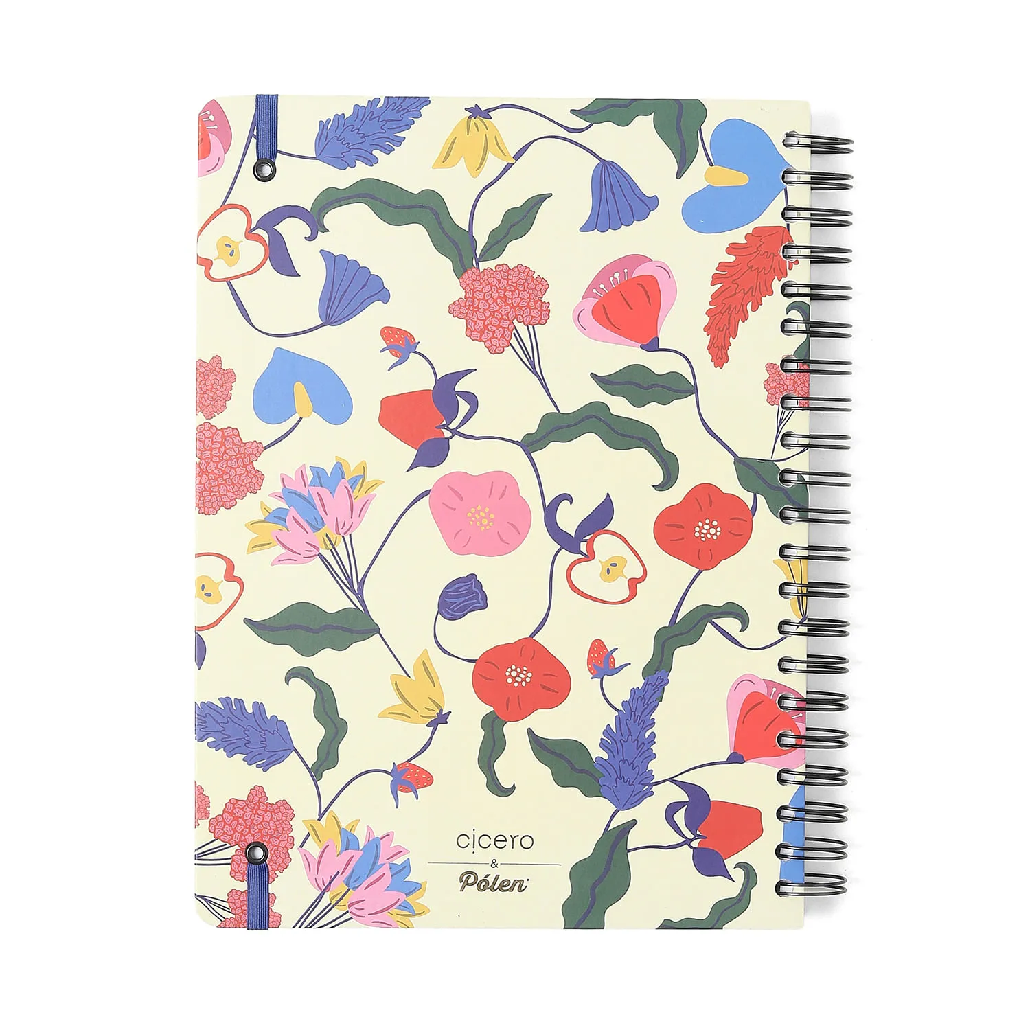 Caderno Espiral Doce Florada Pautado 20x27,5 Off White 10 Matérias 160 fls