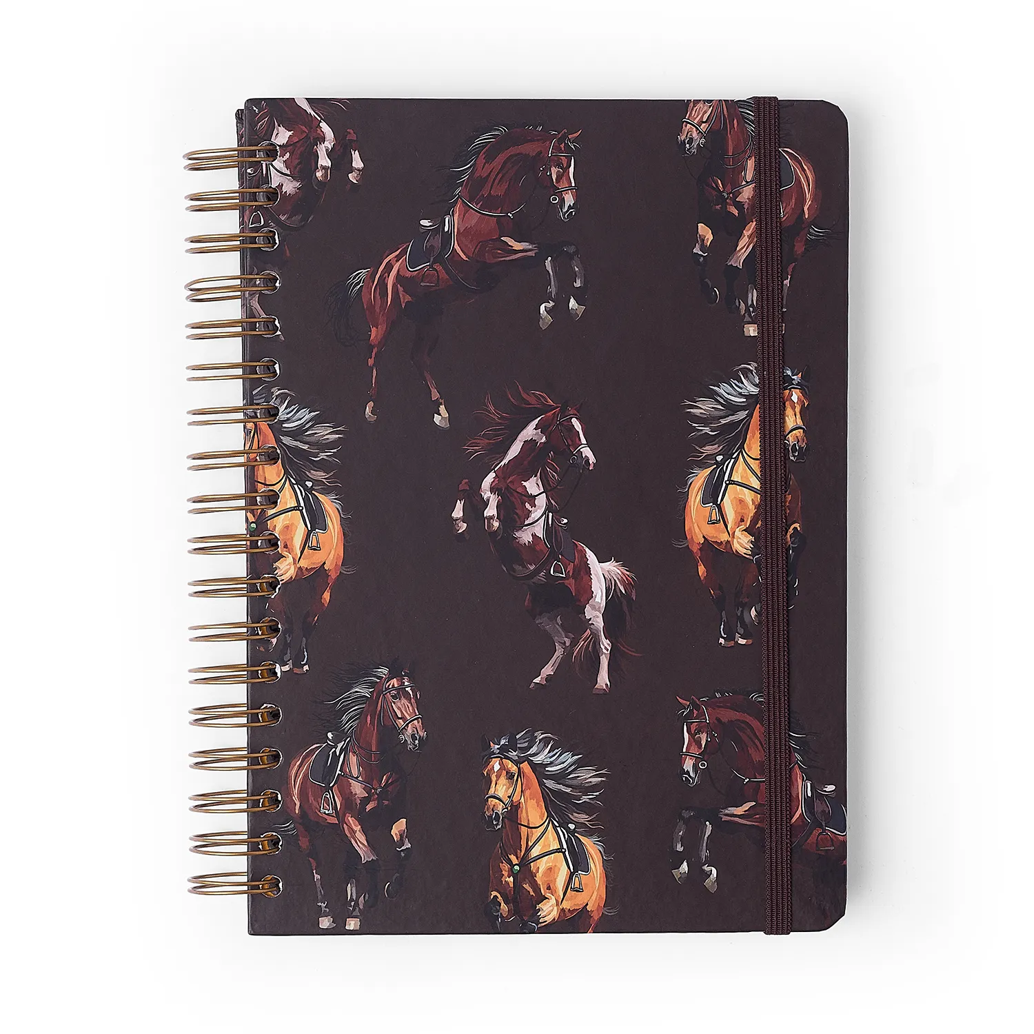 Caderno Espiral Haras Pautado 17x24 Alazão 10 Matérias 160 fls