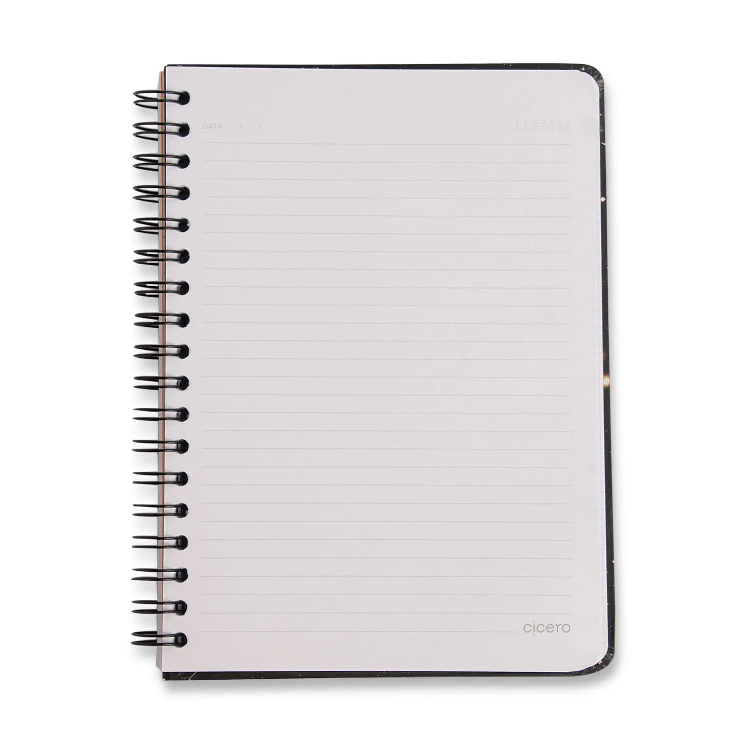 Caderno Espiral Jardim Pautado 17,3x24 Preto 1 Matéria 80 fls