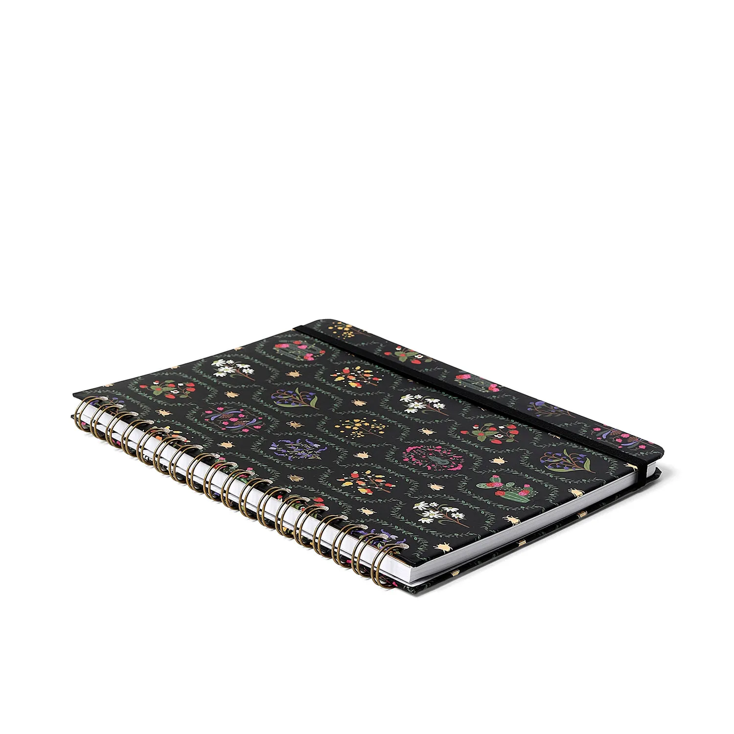 Caderno Espiral Jardim Pautado 17,3x24 Preto 1 Matéria 80 fls