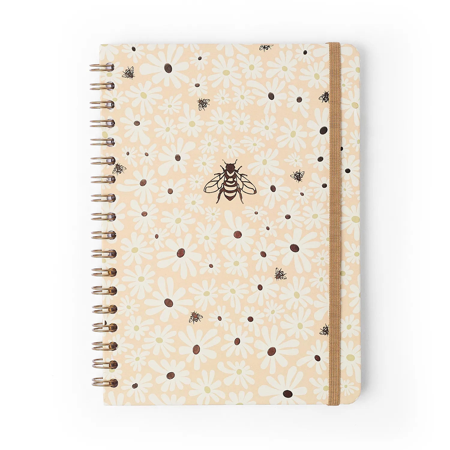 Caderno Espiral Melissa Pautado 17x24 Mini Bloomy Manteiga 1 Matéria 80 fls