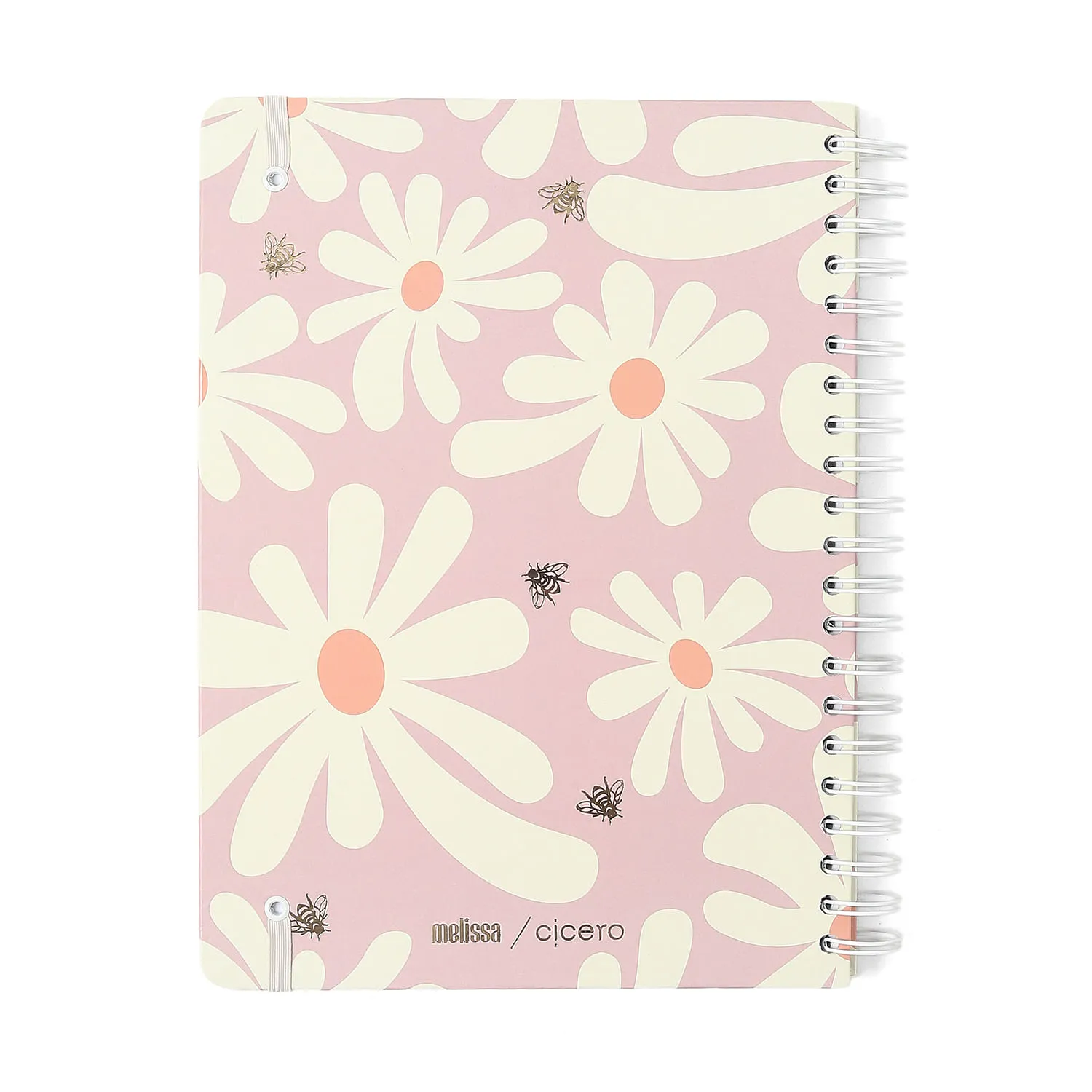 Caderno Espiral Melissa Pautado 20x27,5 Pink Bloomy 10 Matérias 160 fls