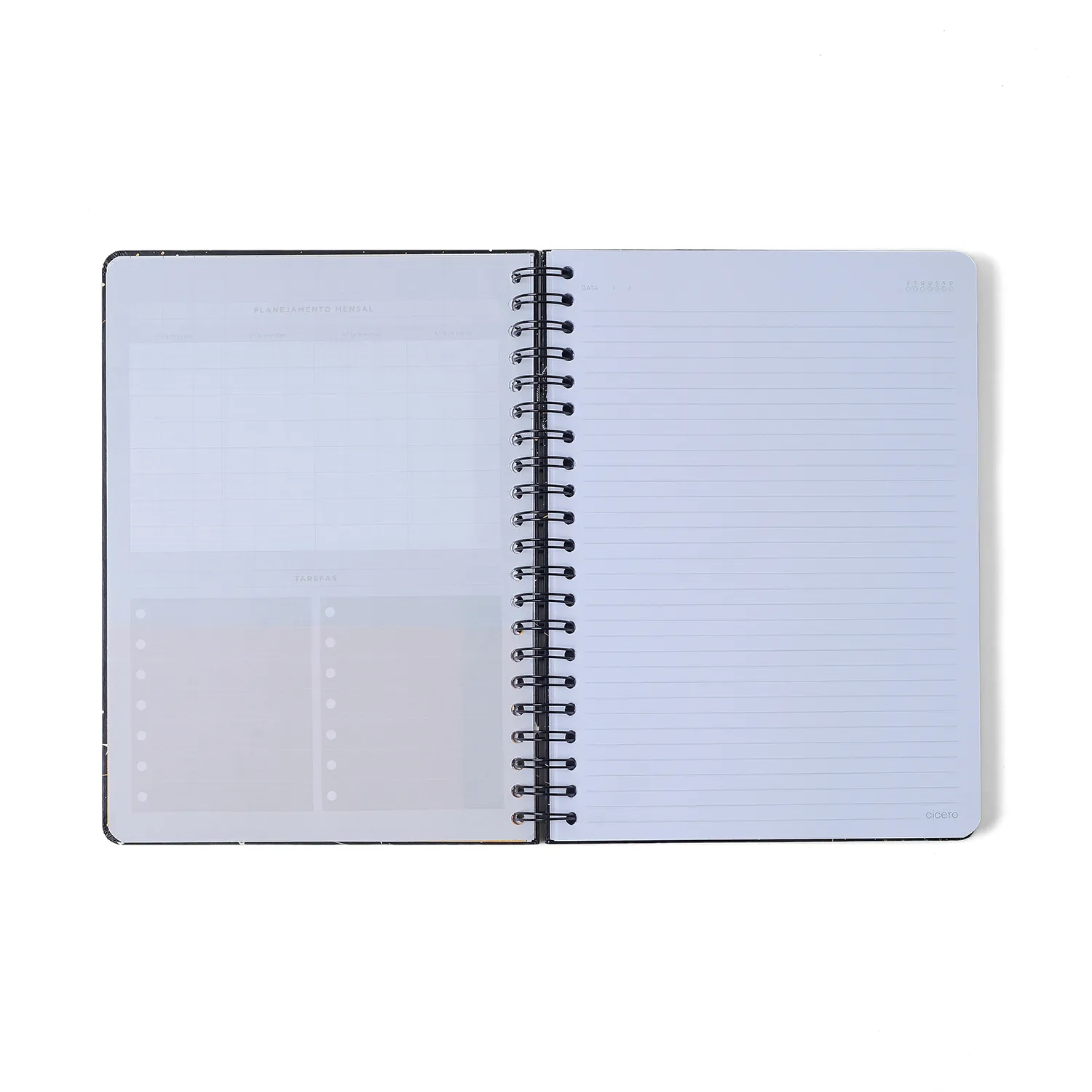 Caderno Espiral Melissa Pautado 20x28 Mini Bloomy Manteiga 10 Matérias 160 fls