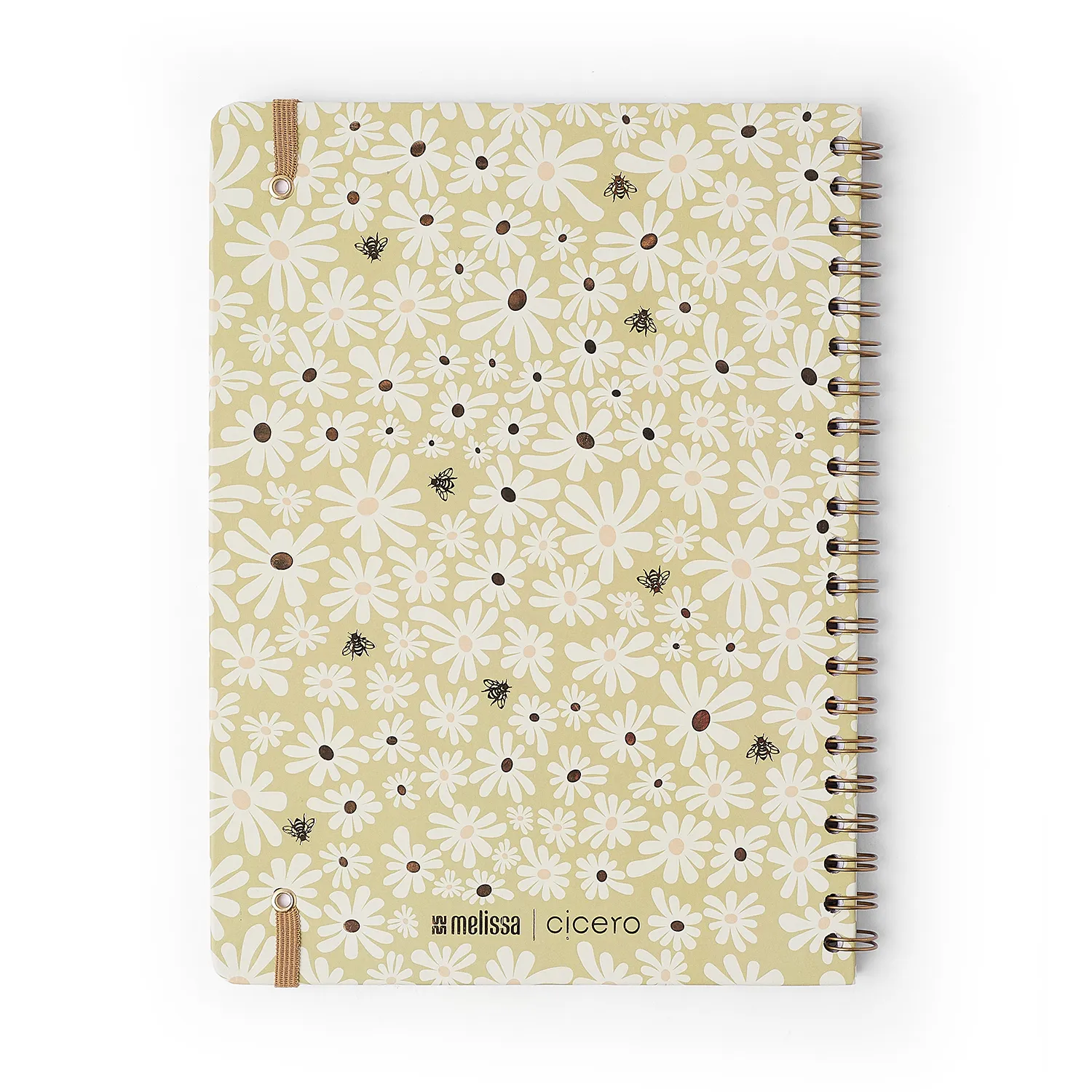 Caderno Espiral Melissa Pautado 20x28 Mini Bloomy Pistache 1 Matéria 80 fls