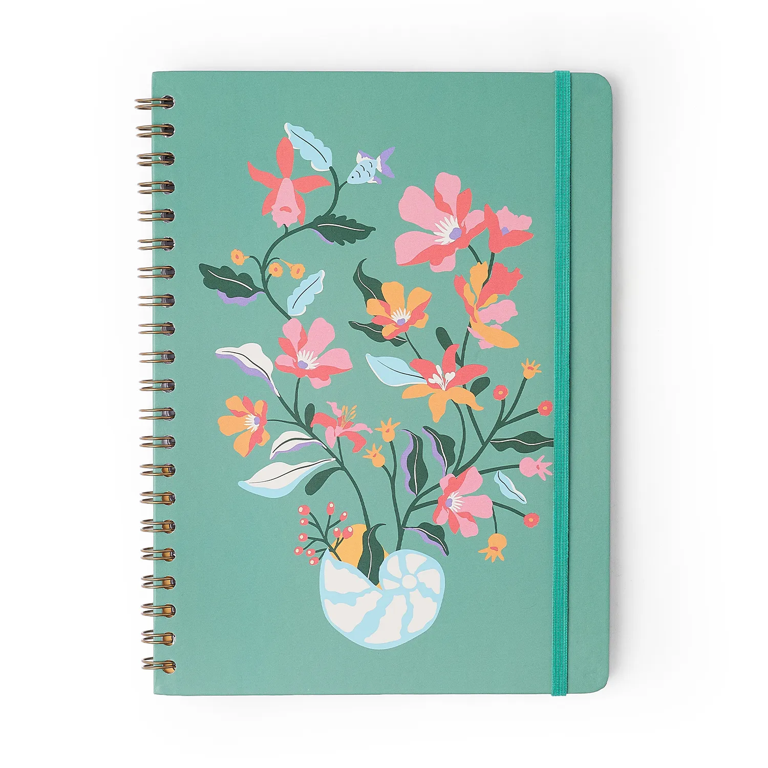Caderno Espiral Noronha Pautado 20x28 Flora Marinha 1 Matéria 80 fls