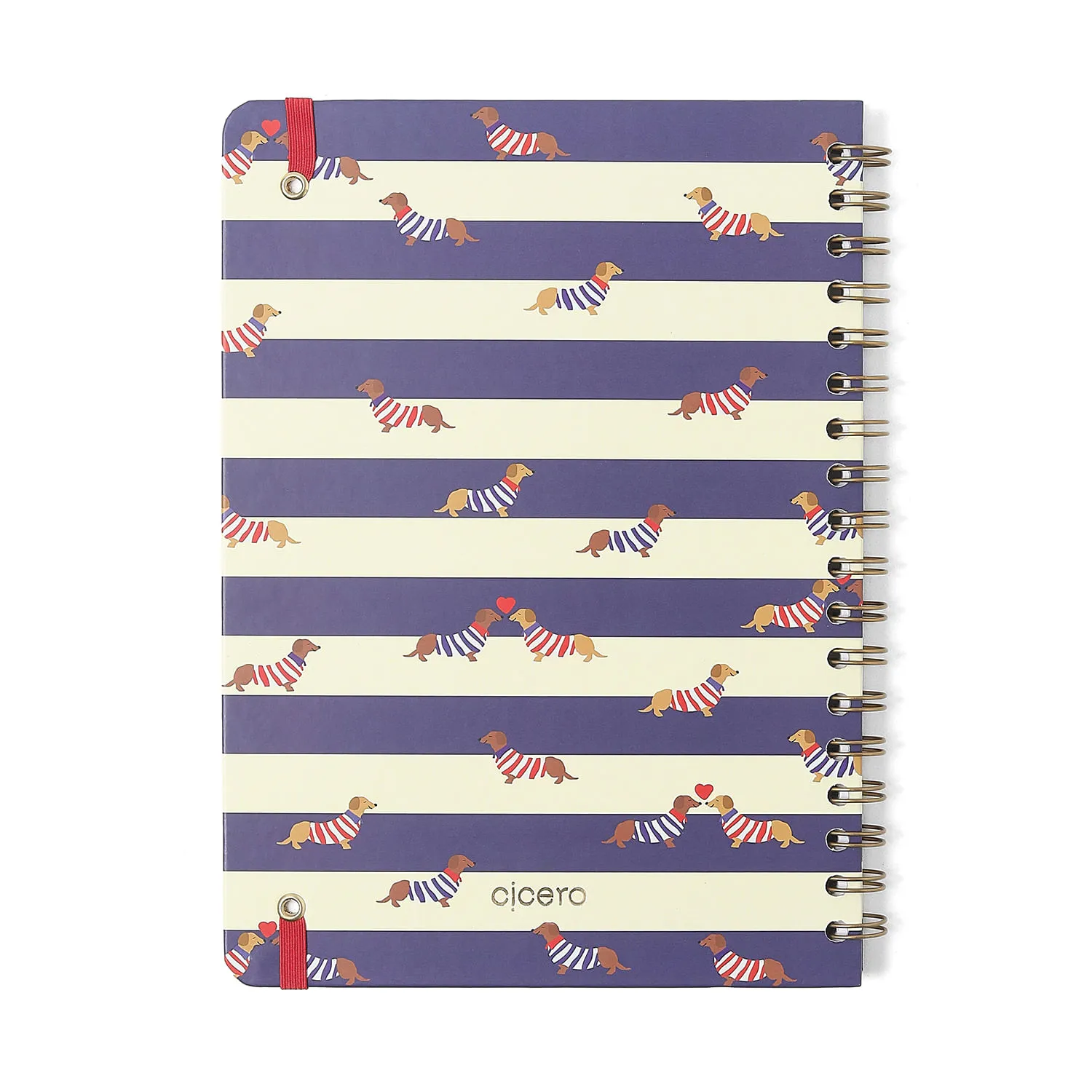 Caderno Espiral Praia Pautado 17,3x24 Cachorros 1 Matéria 80 fls