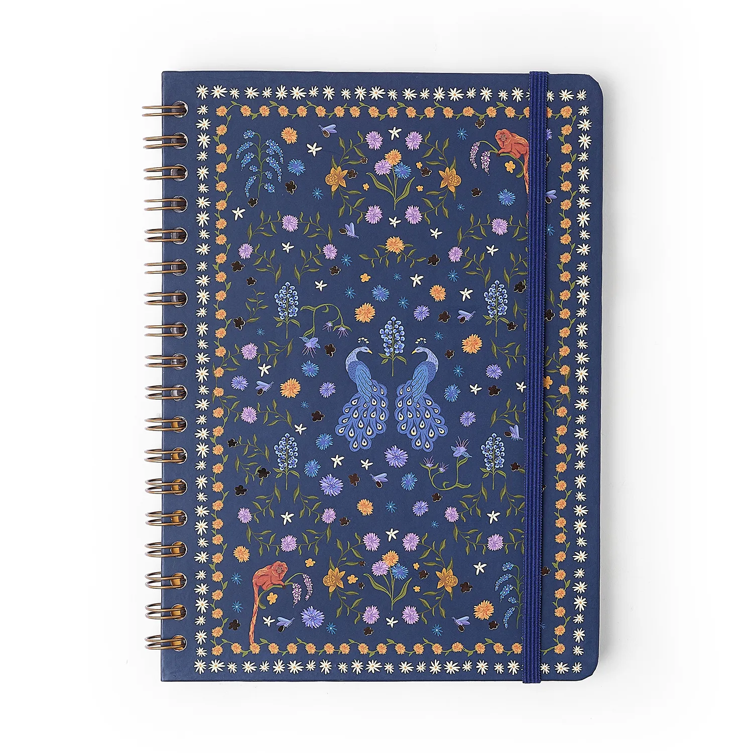 Caderno Espiral Relicário Pautado 17x24 Realeza Marinho 1 Matéria 80 fls