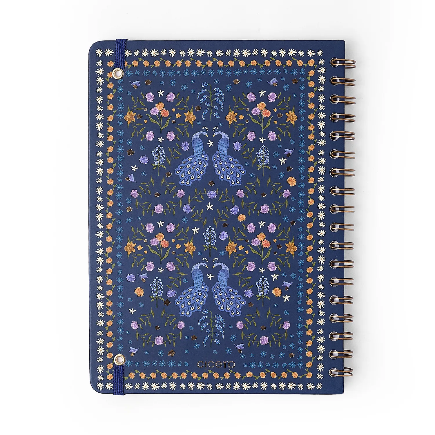 Caderno Espiral Relicário Pautado 17x24 Realeza Marinho 1 Matéria 80 fls