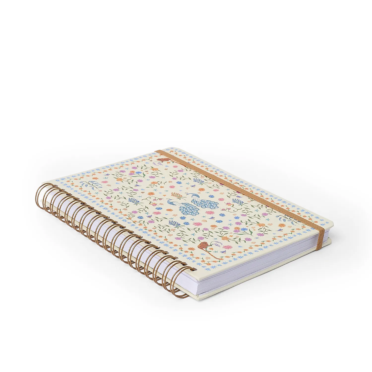 Caderno Espiral Relicário Pautado 17x24 Realeza Off White 10 Matérias 160 fls