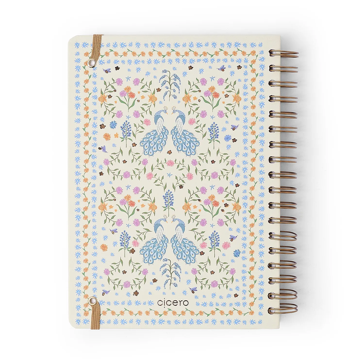 Caderno Espiral Relicário Pautado 17x24 Realeza Off White 10 Matérias 160 fls