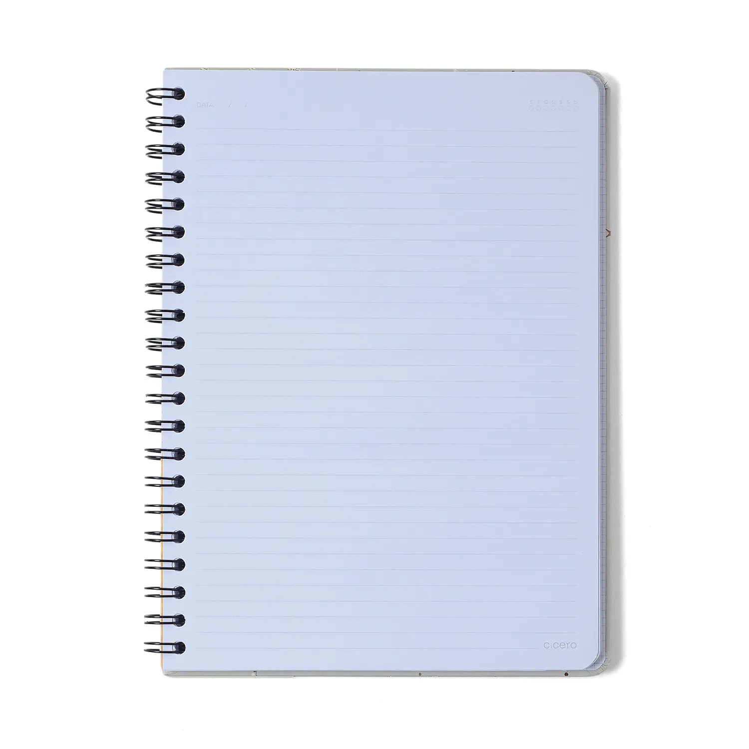 Caderno Espiral Universitário Clássica Pautado Preta 1 Matéria 80 fls