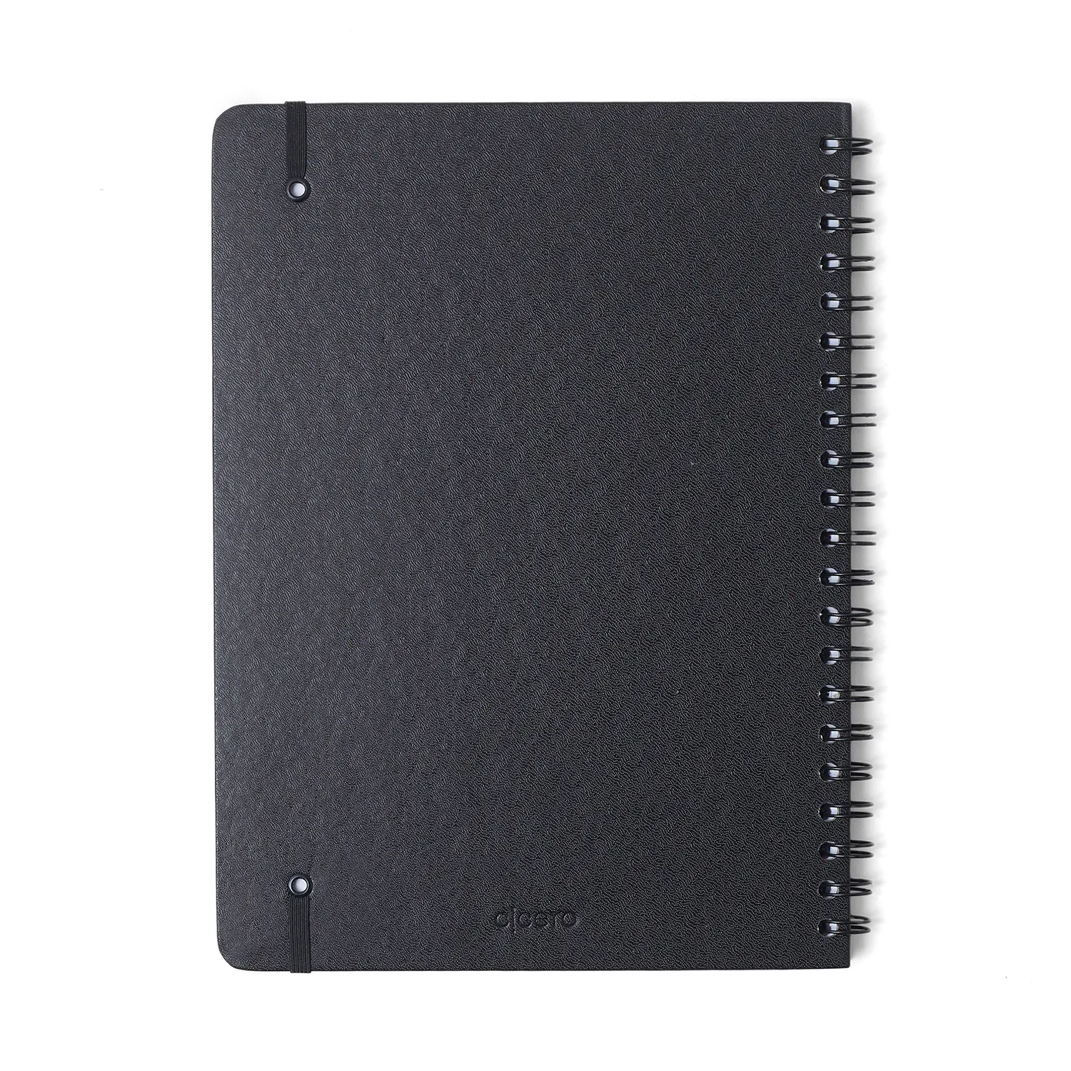 Caderno Espiral Universitário Clássica Pautado Preta 1 Matéria 80 fls