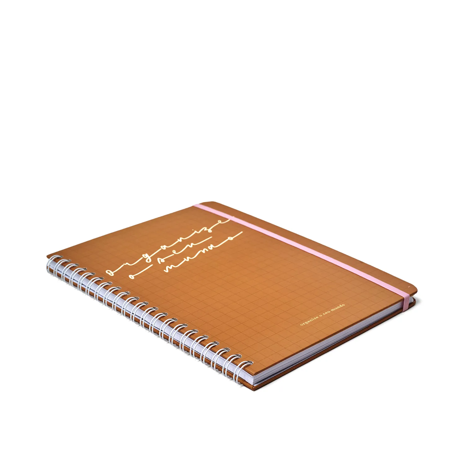 Caderno Espiral Universitário Kemily Pautado Organize Caramelo 1 Matéria 80 fls