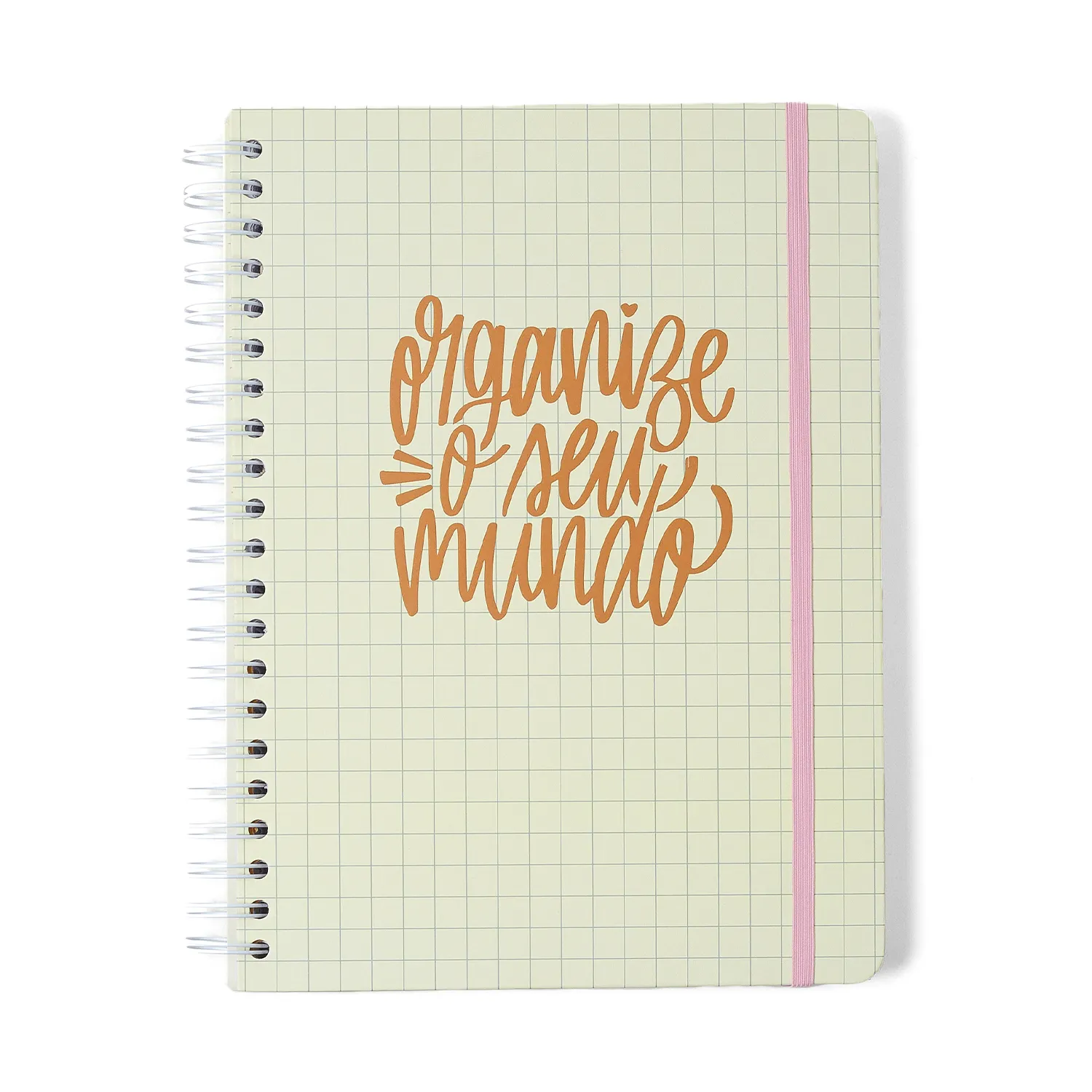 Caderno Espiral Universitário Kemily Pautado Organize Off White 10 Matérias 160 fls