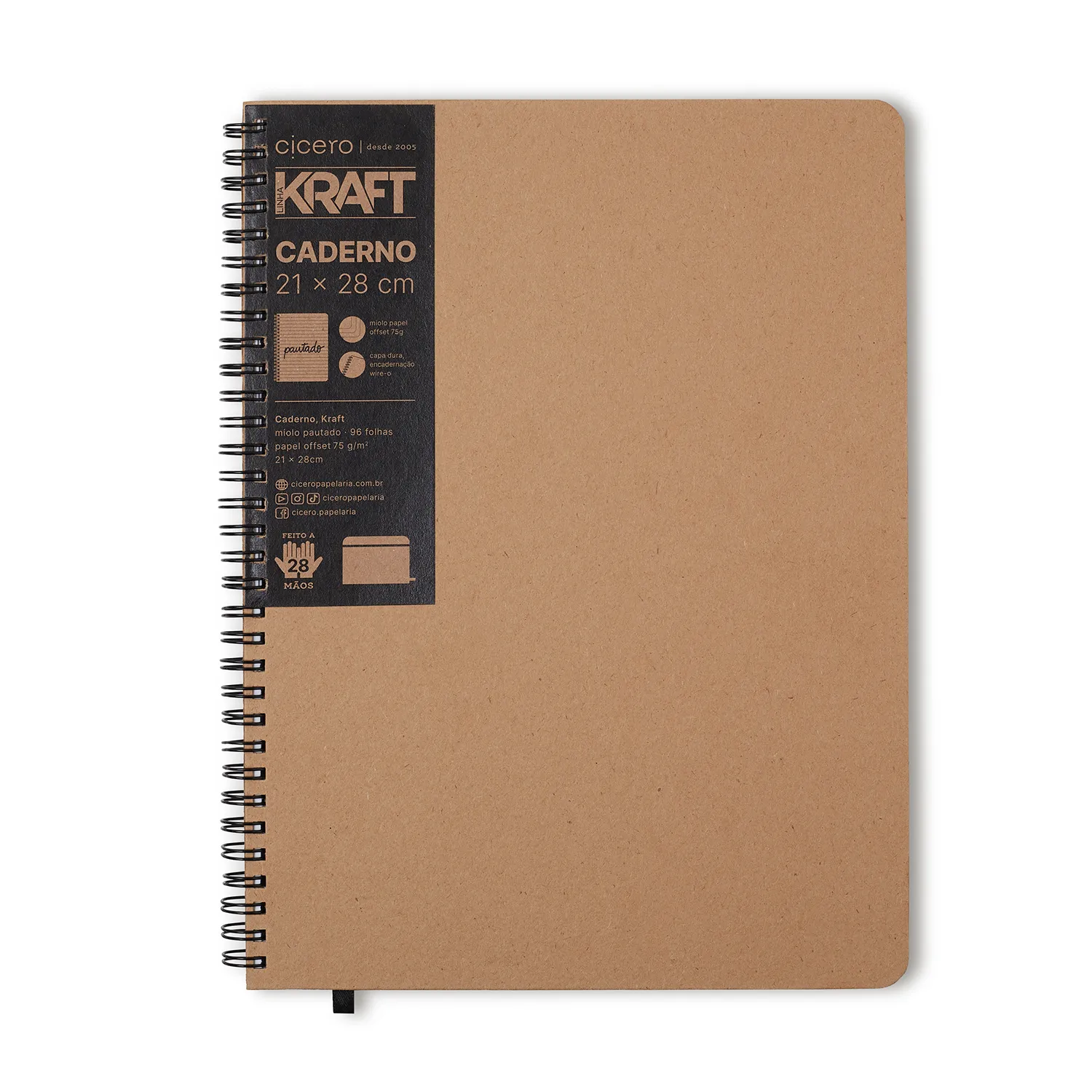 Caderno Kraft 21x28 Pautado