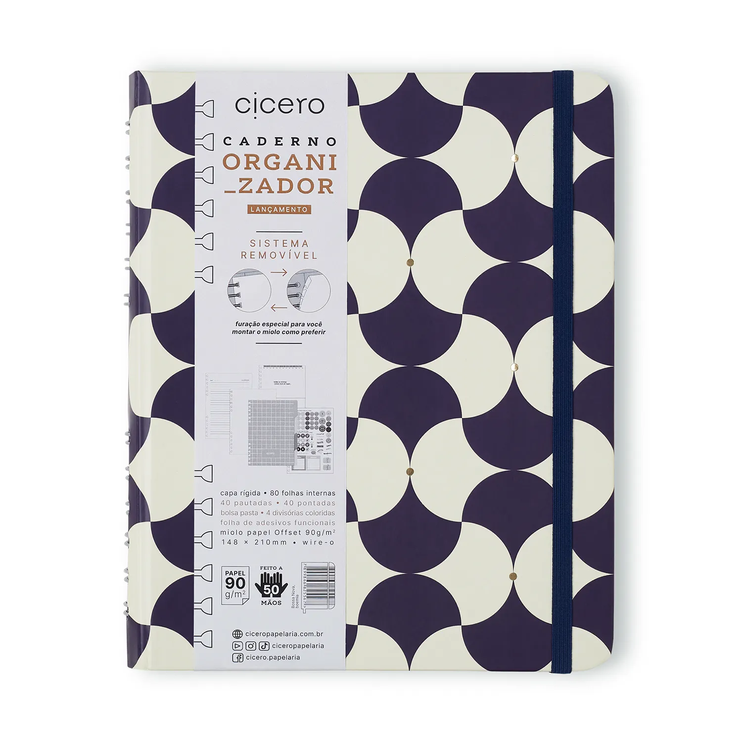 Caderno Organizador Bossa Nova Pautado A5 Boemia