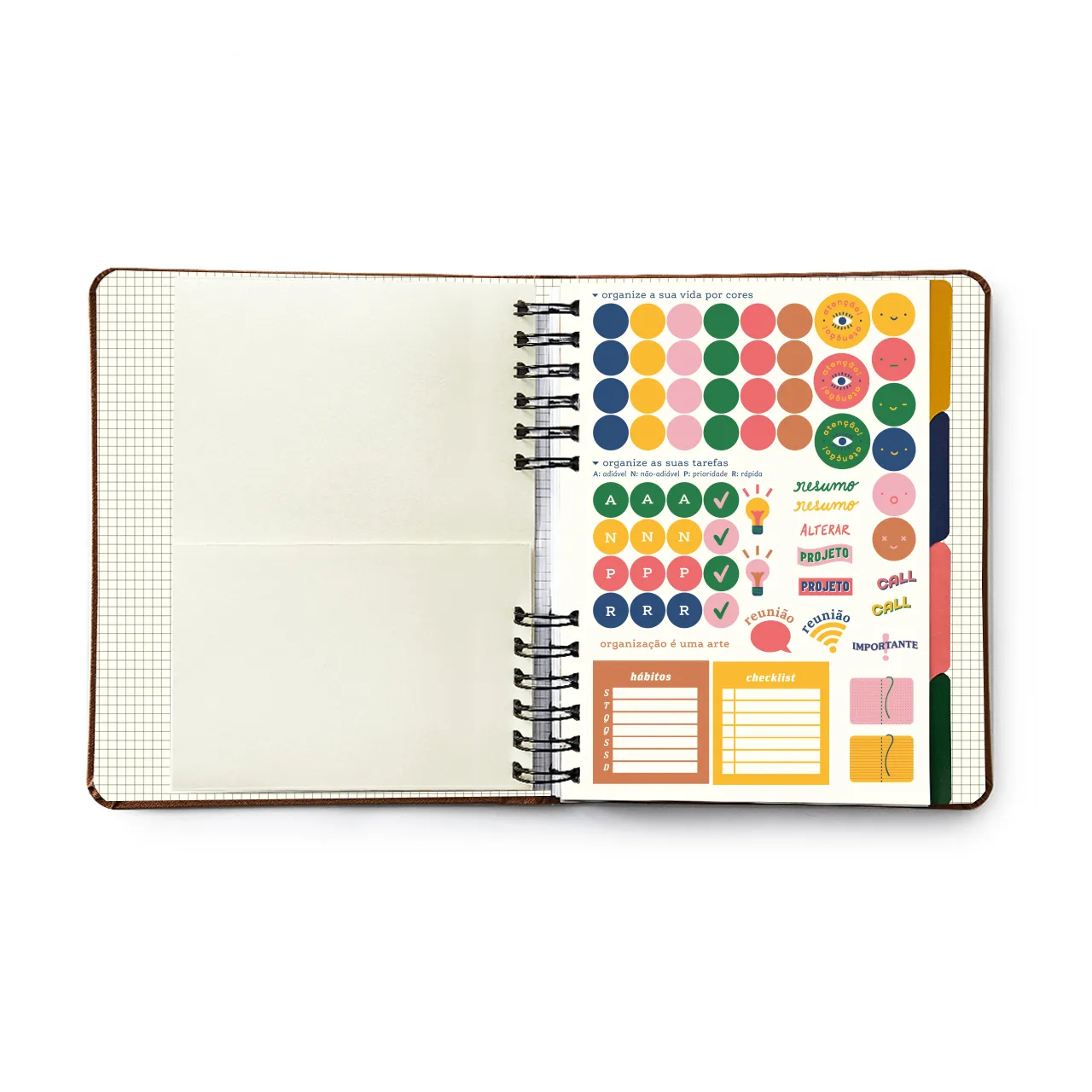 Caderno Organizador Bossa Nova Pautado A5 Boemia