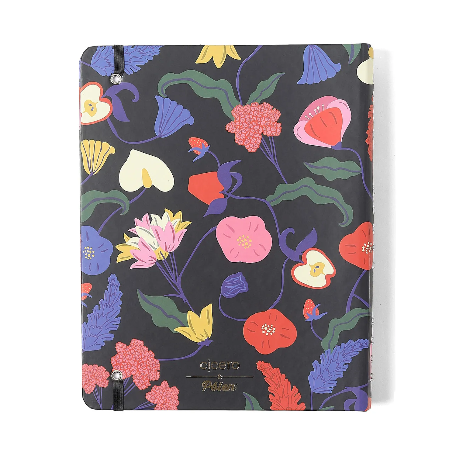 Caderno Organizador Doce Florada Pautado & Pontado 17x24 Preto