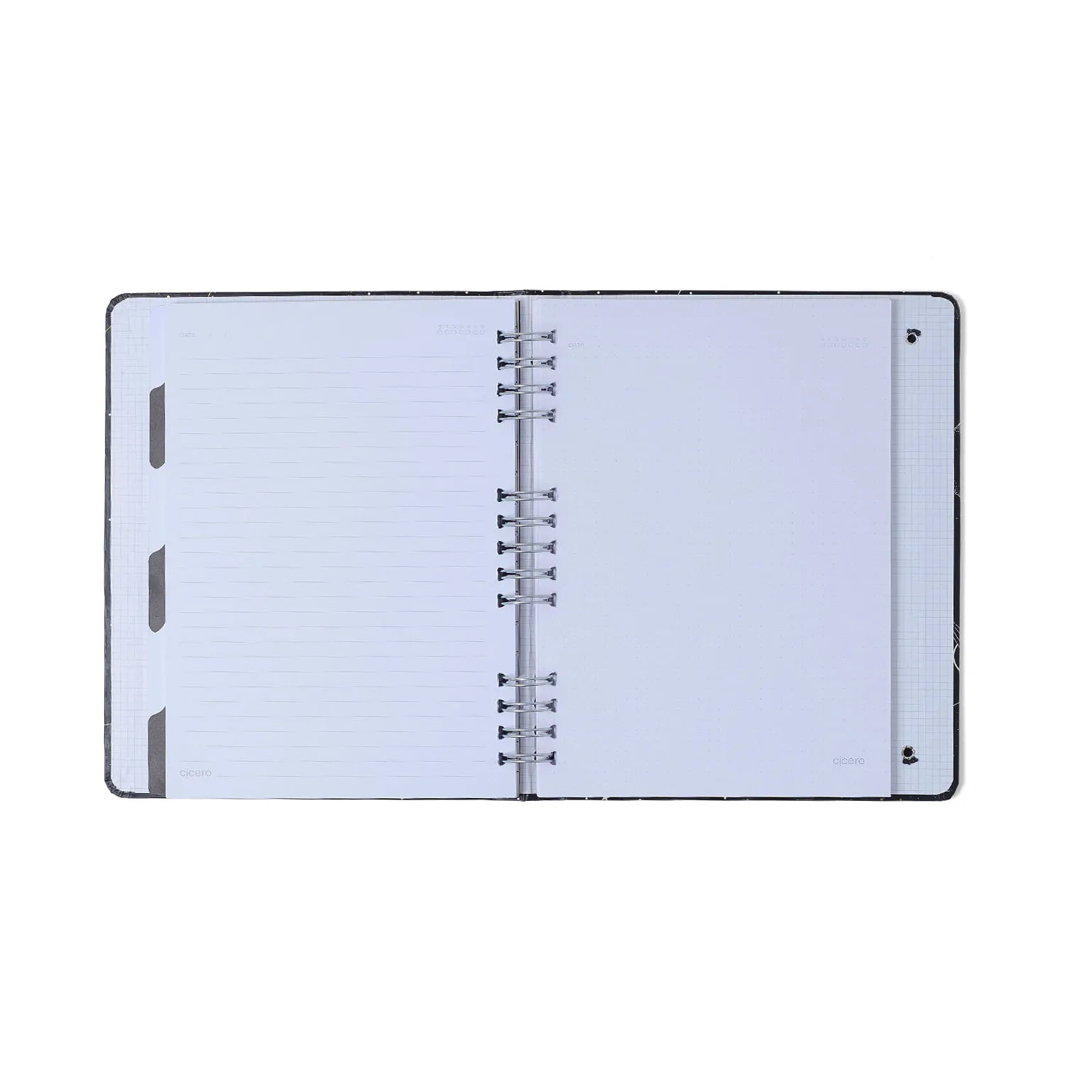 Caderno Organizador Doce Florada Pautado & Pontado 17x24 Preto