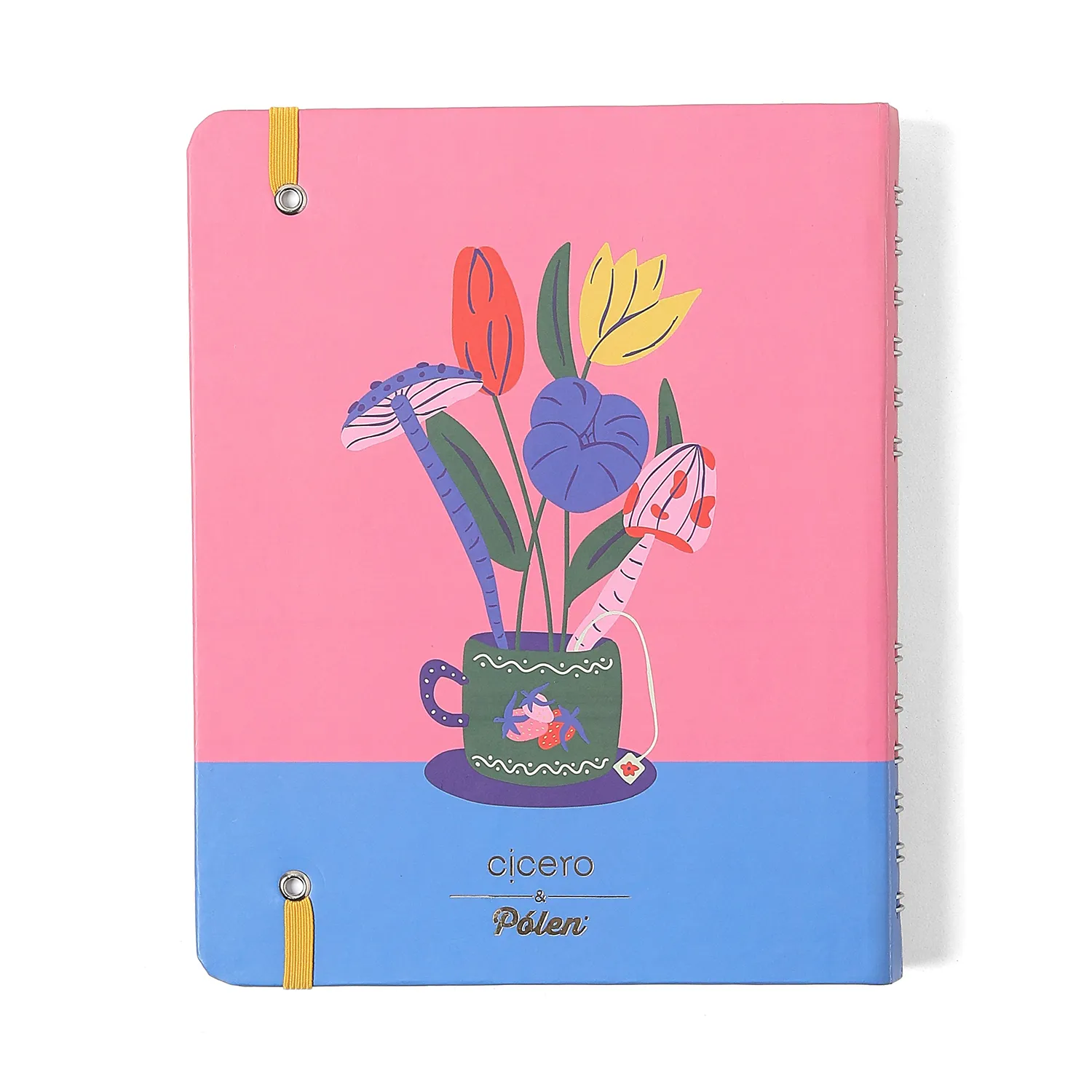 Caderno Organizador Doce Florada Pautado & Pontado A5 Lata