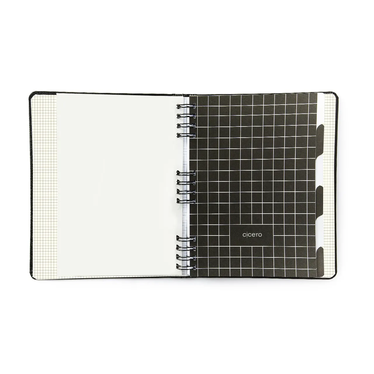 Caderno Organizador Duo Clássica Pautado & Pontado 17X24 Preta