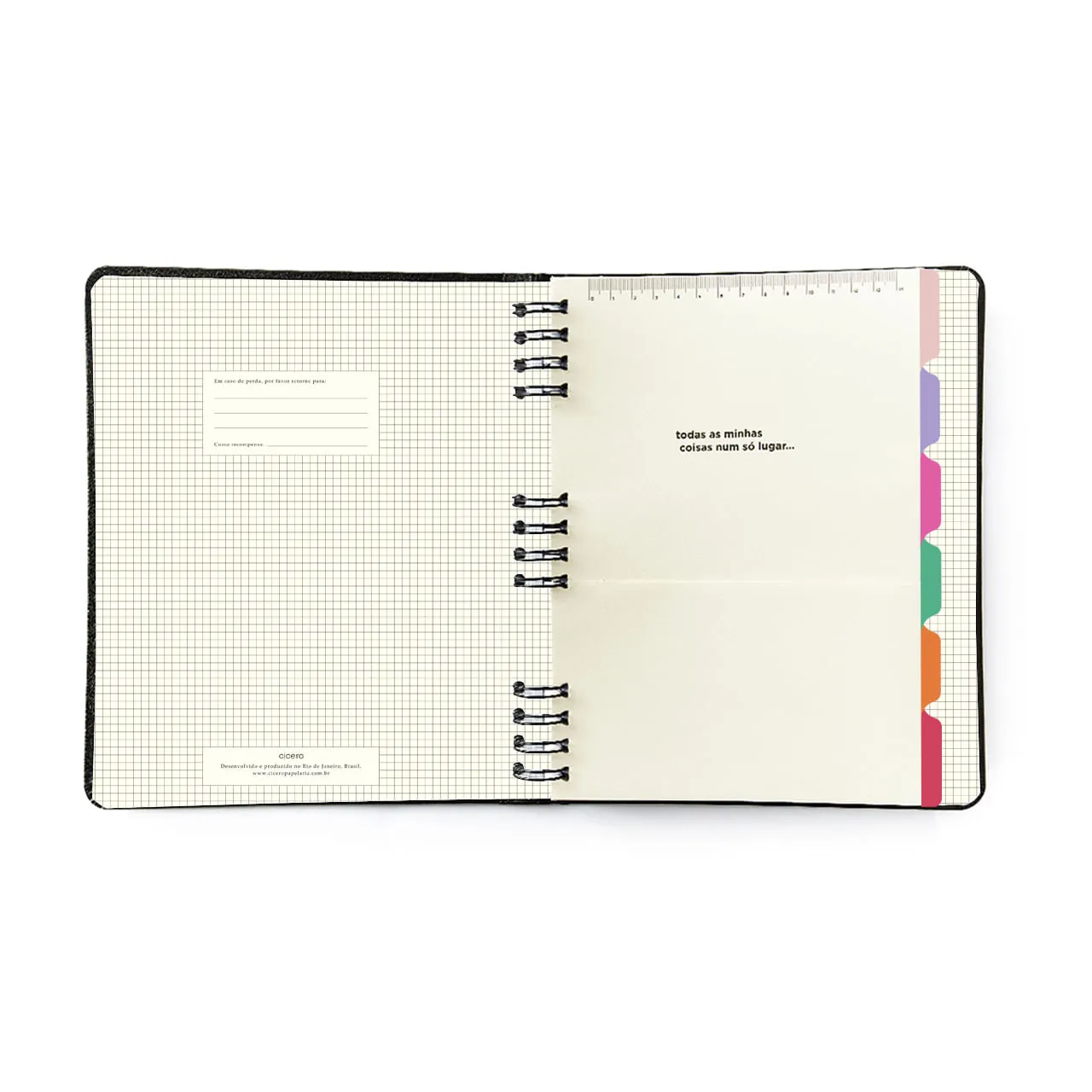 Caderno Organizador Duo Melissa Pautado & Pontado 17X24 Favo De Abelhas