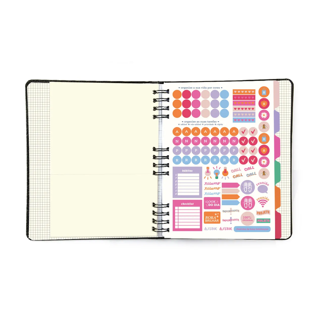 Caderno Organizador Duo Melissa Pautado & Pontado 17X24 Favo De Abelhas