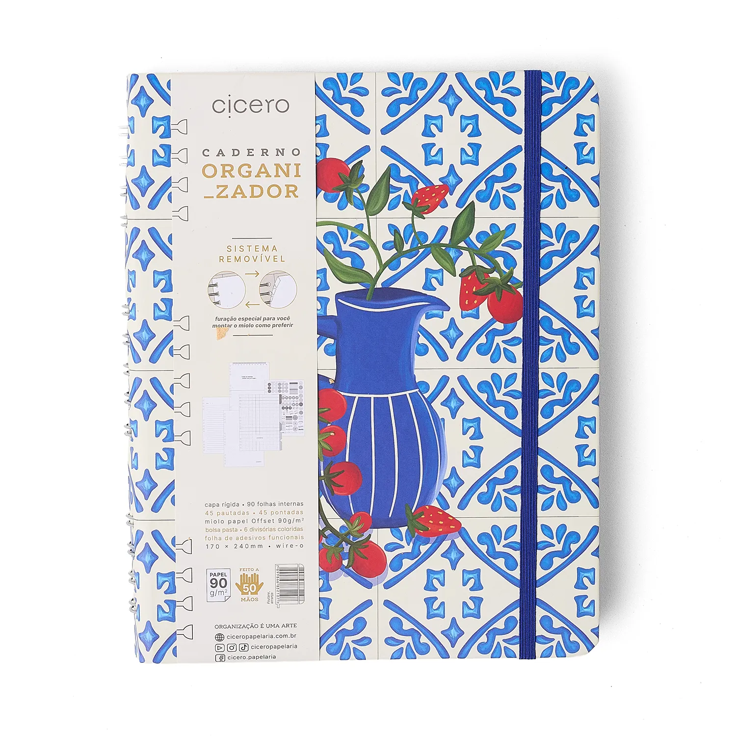 Caderno Organizador Frutare Pautado & Pontado 17X24 Arranjo