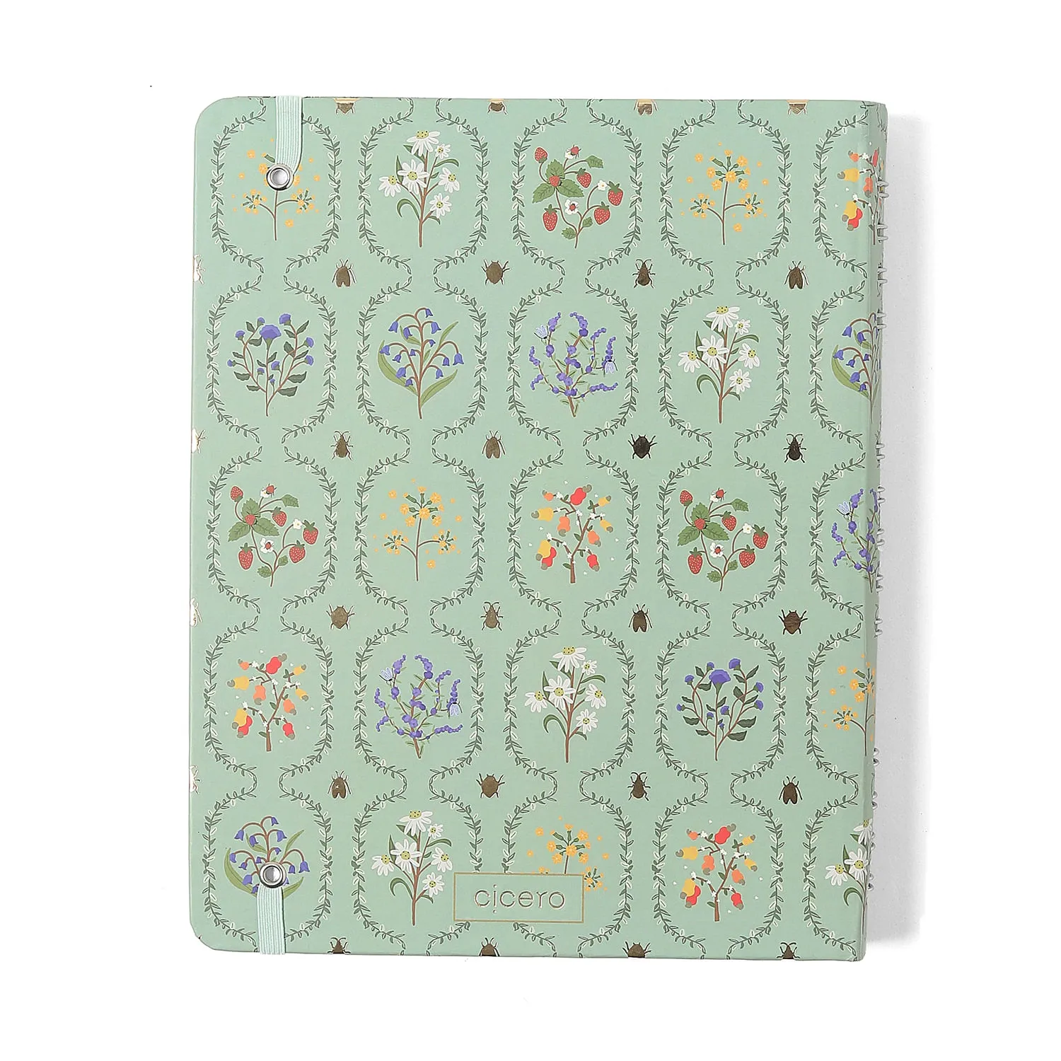 Caderno Organizador Jardim Pautado & Pontado 17x24 Verde
