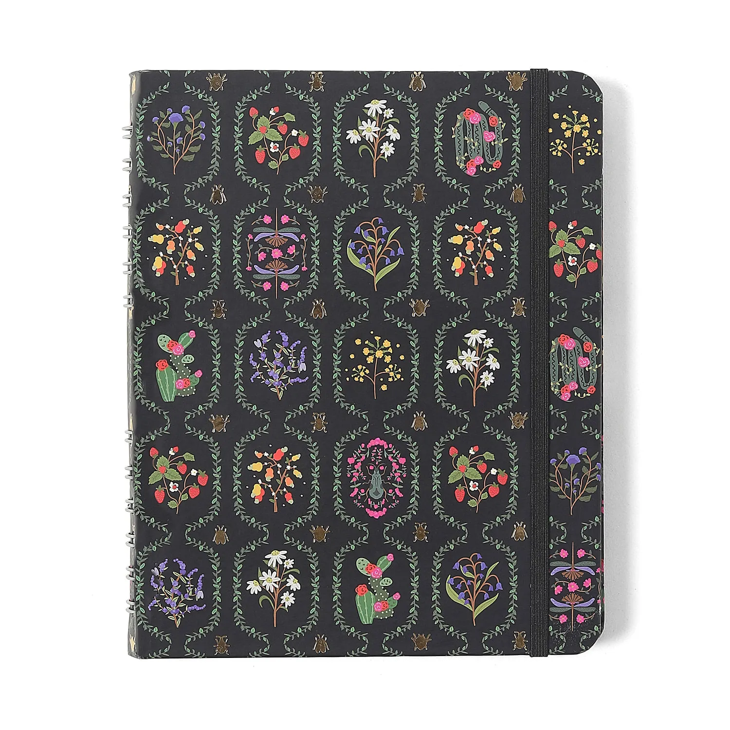 Caderno Organizador Jardim Pautado & Pontado A5 Preto