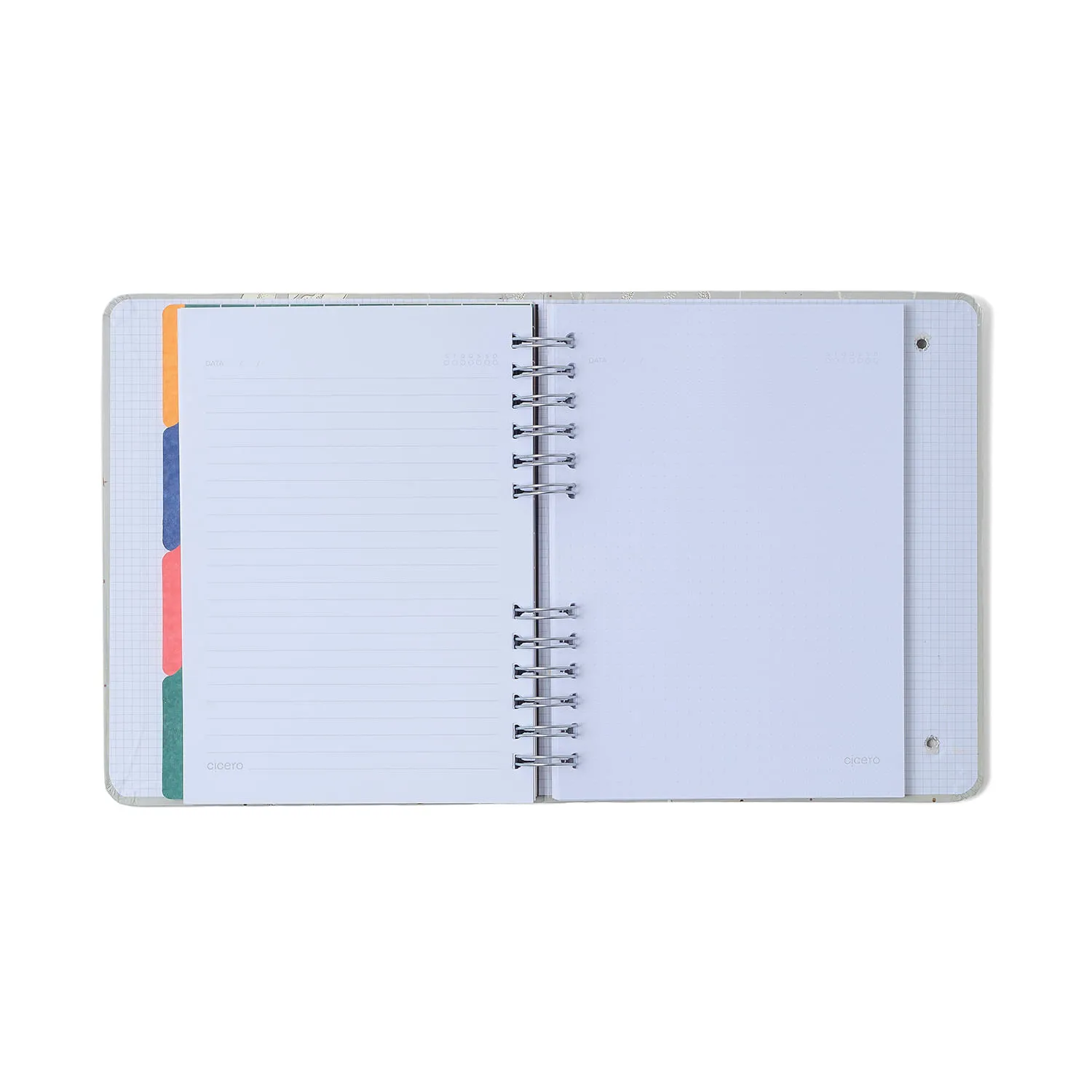 Caderno Organizador Jardim Pautado & Pontado A5 Preto