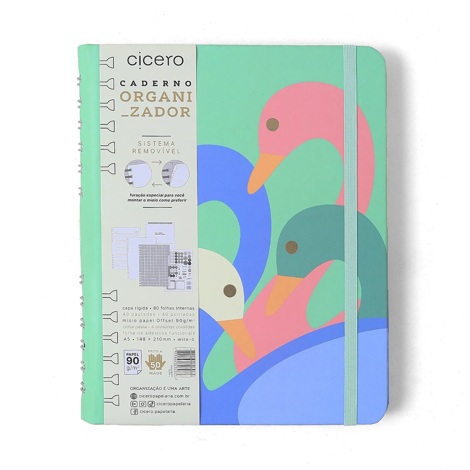 Caderno Organizador Lagoa Pautado & Pontado A5 Pedalinho