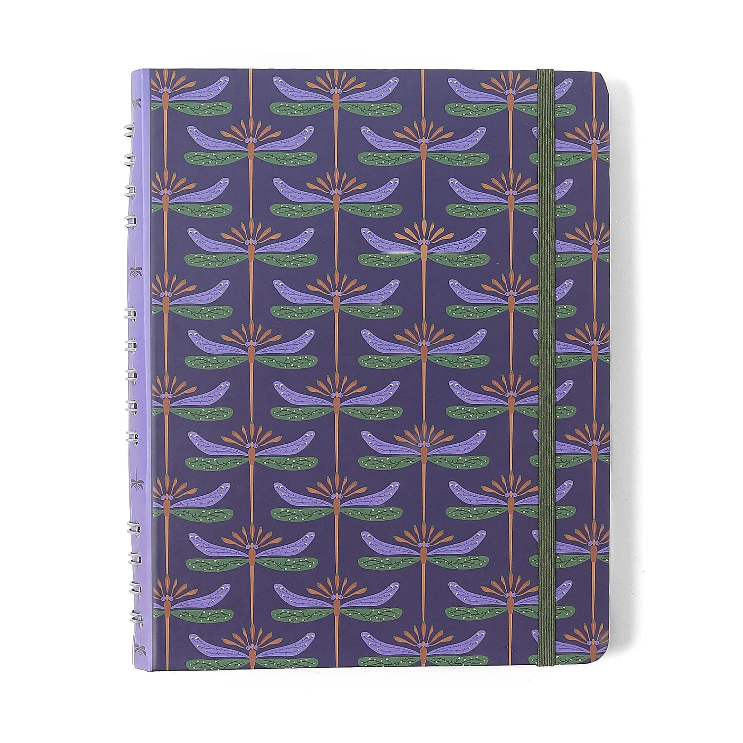 Caderno Organizador Libélulas Pautado & Pontado 17x24 Azul