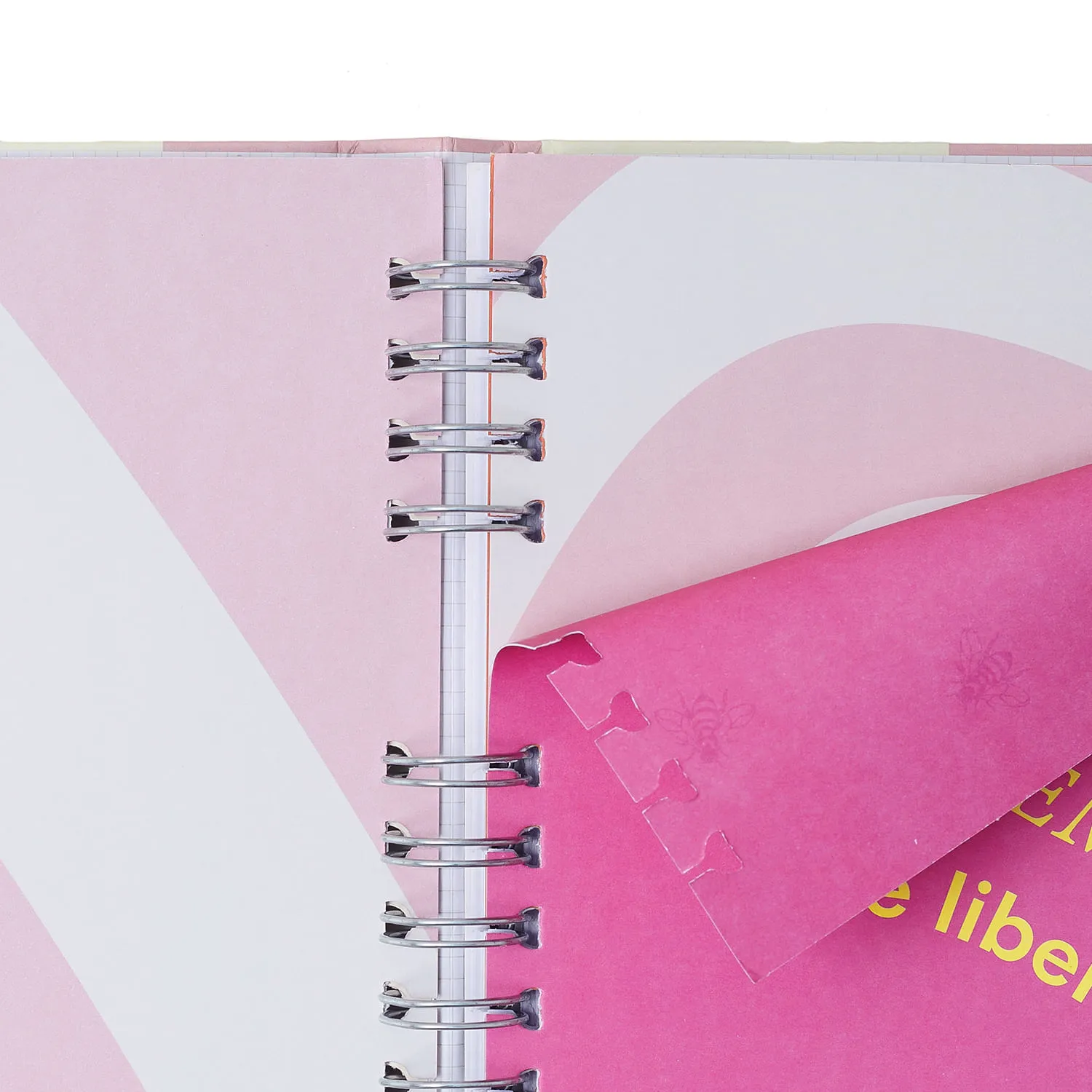 Caderno Organizador Melissa Pautado & Pontado 17x24 Mini Bloomy Manteiga