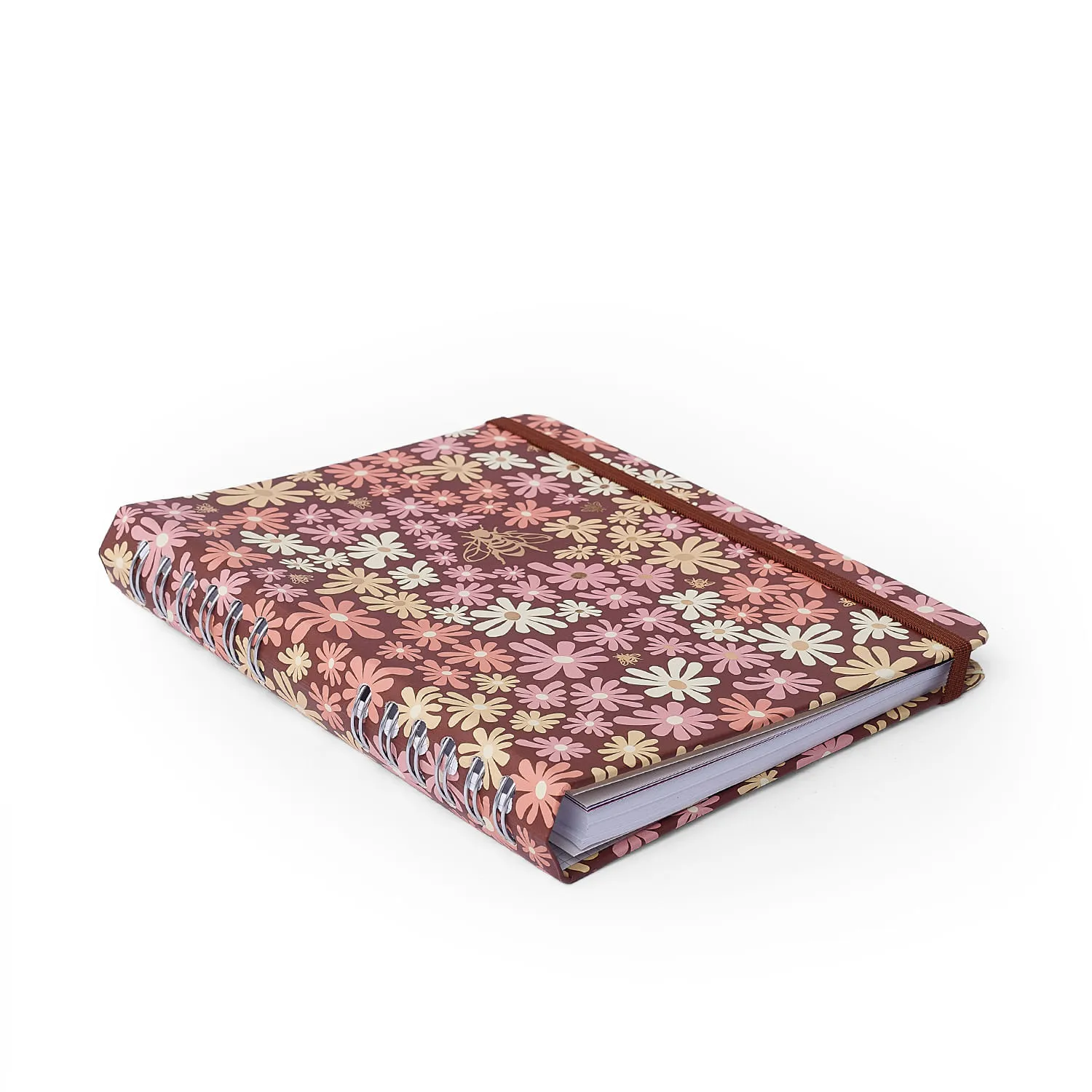 Caderno Organizador Melissa Pautado & Pontado A5 Mini Bloomy Chocolate