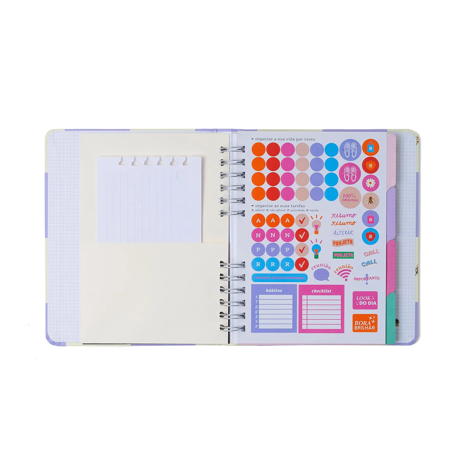 Caderno Organizador Melissa Pautado & Pontado A5 Mini Bloomy Chocolate