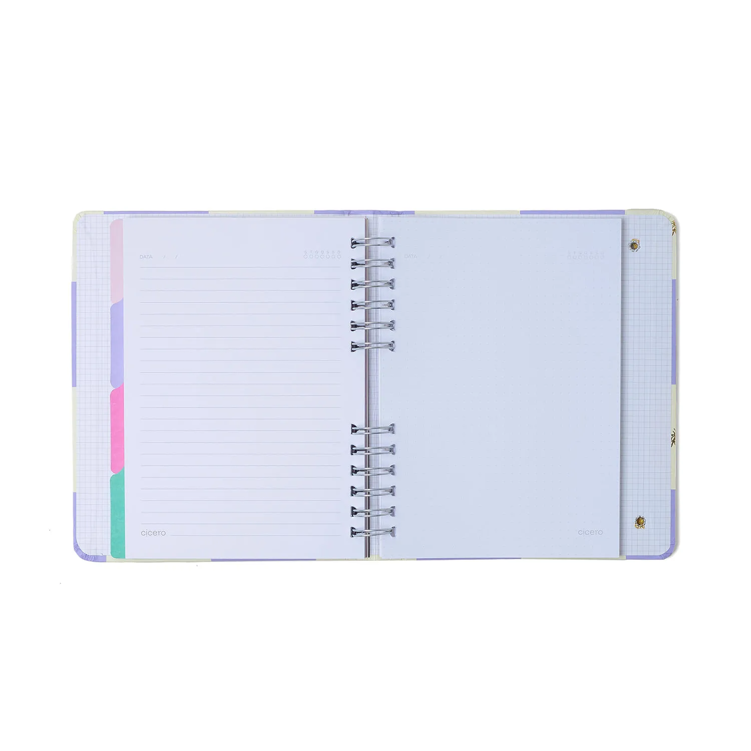 Caderno Organizador Melissa Pautado & Pontado A5 Mini Bloomy Chocolate