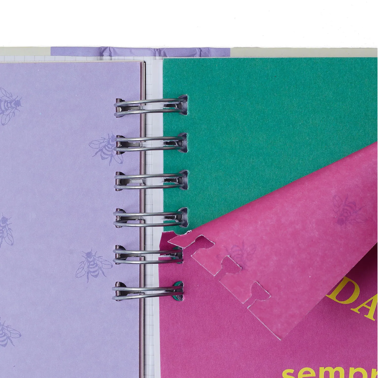 Caderno Organizador Melissa Pautado & Pontado A5 Pink Bloomy