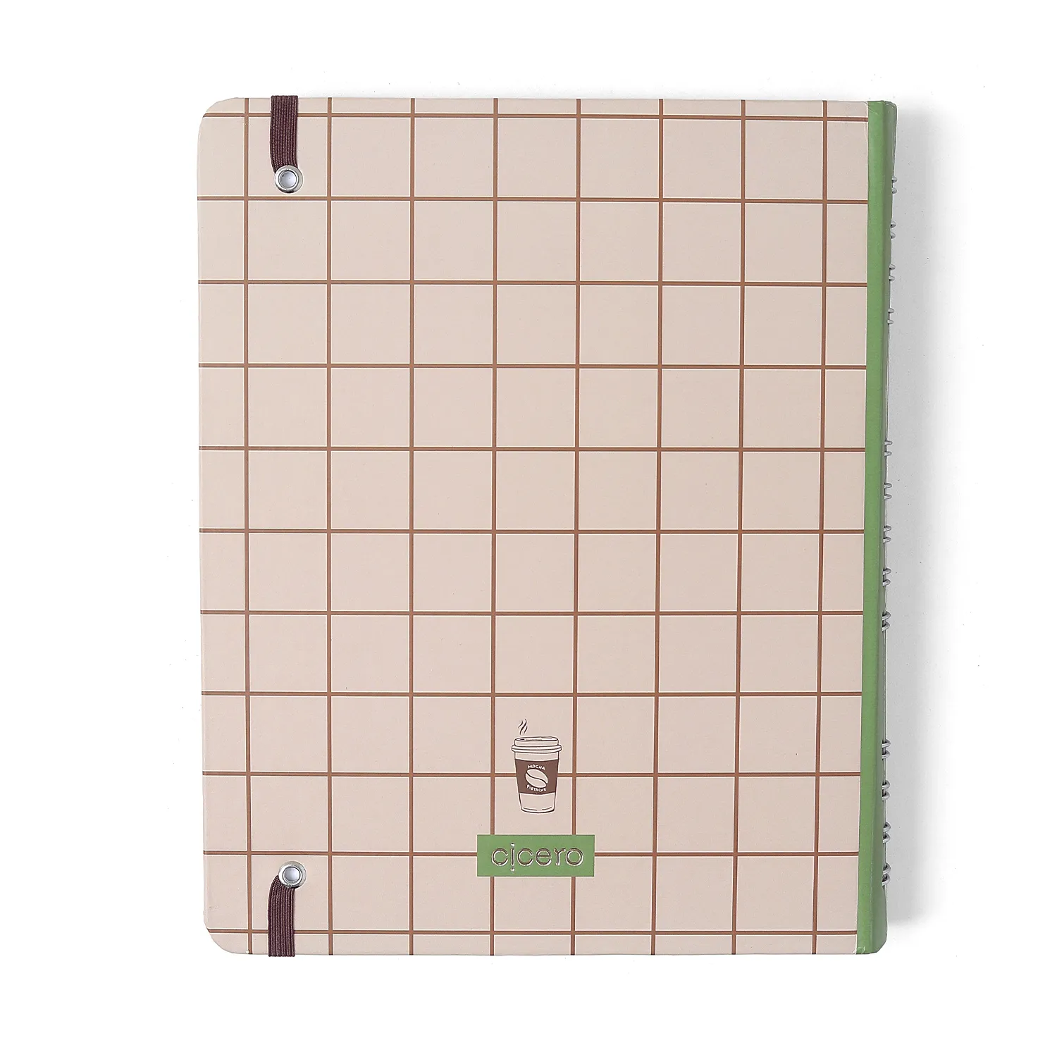 Caderno Organizador Mocha Pistache Pautado & Pontado 17x24 Chocolate