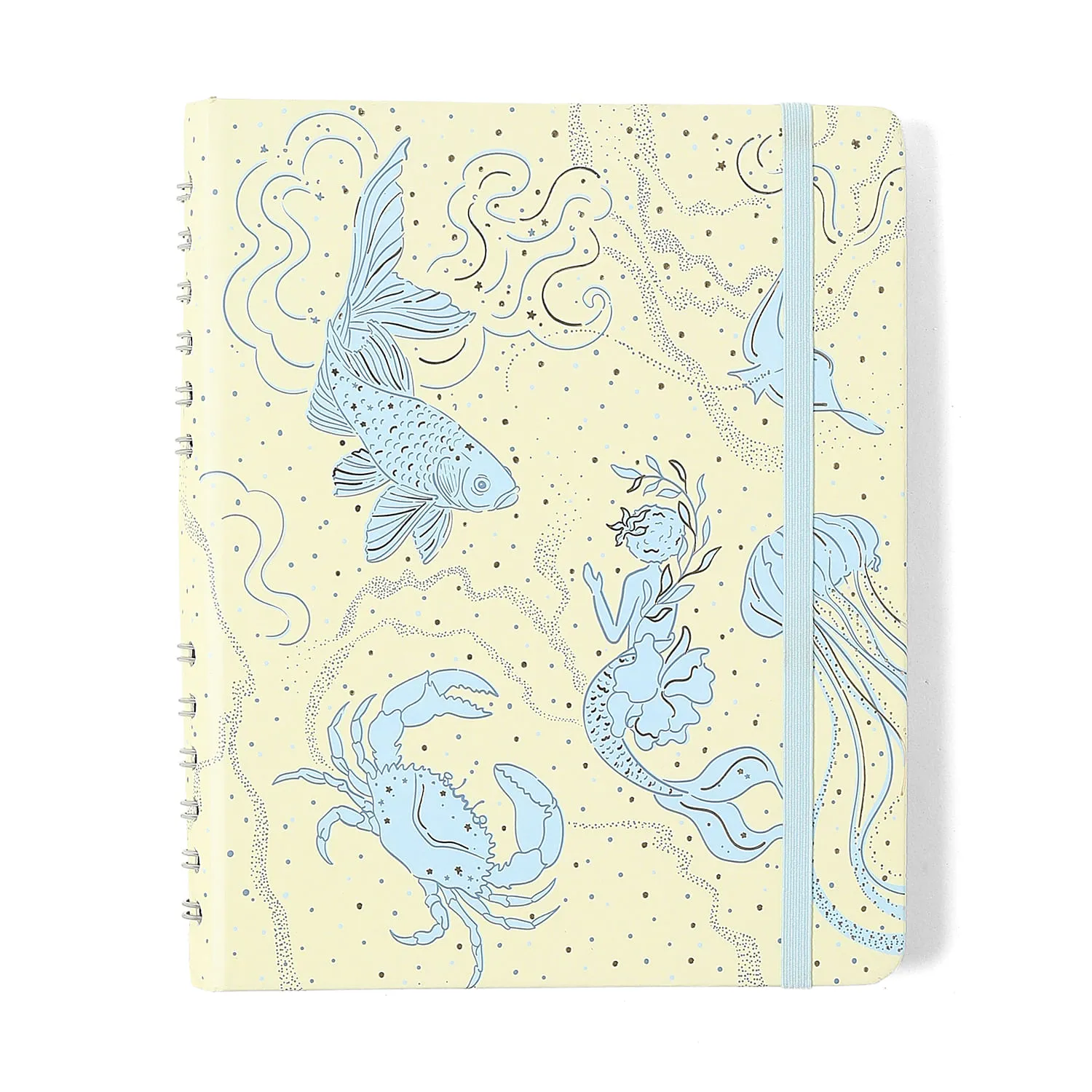 Caderno Organizador Origens Pautado & Pontado A5 Áqua Off White