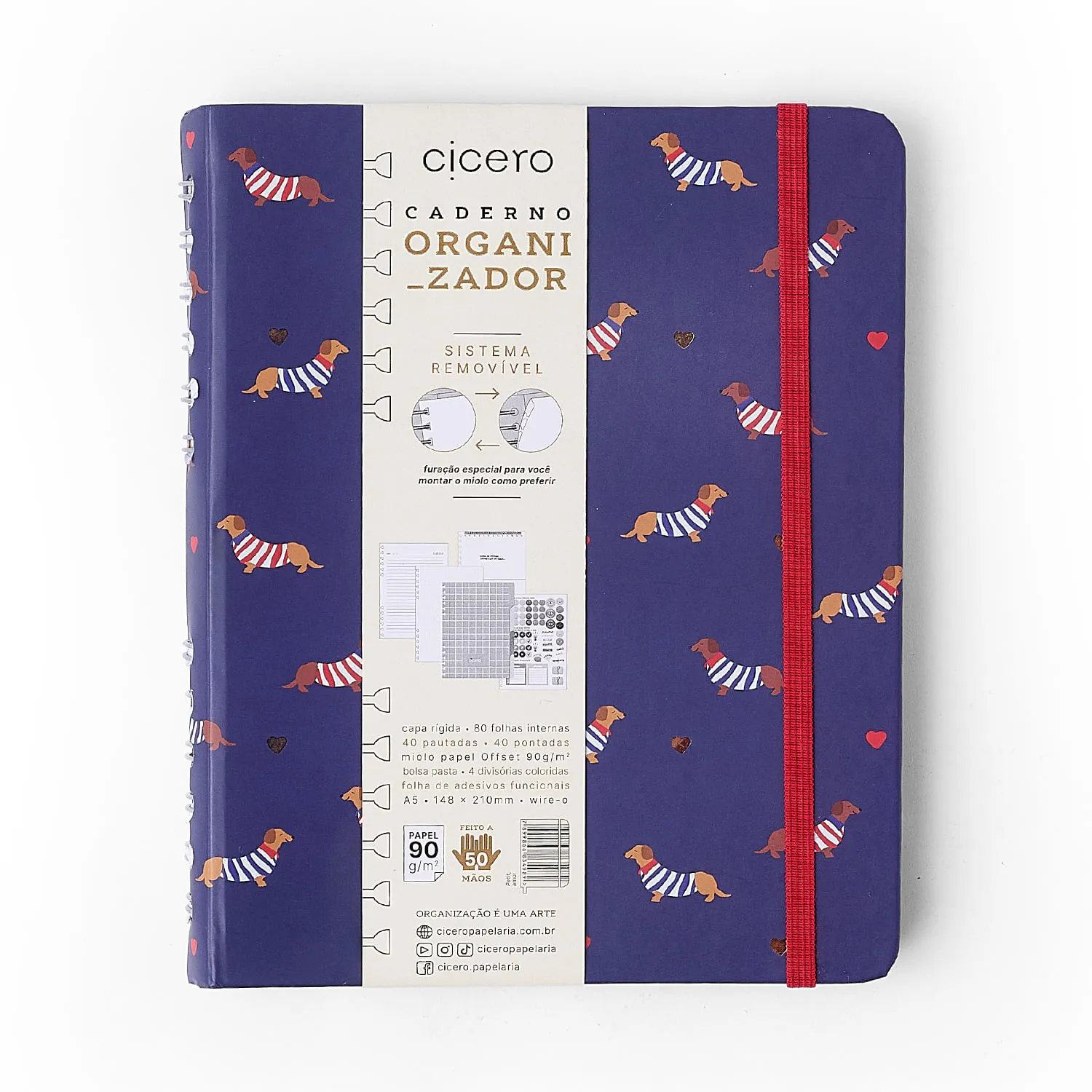 Caderno Organizador Petit Pautado & Pontado A5 Amor