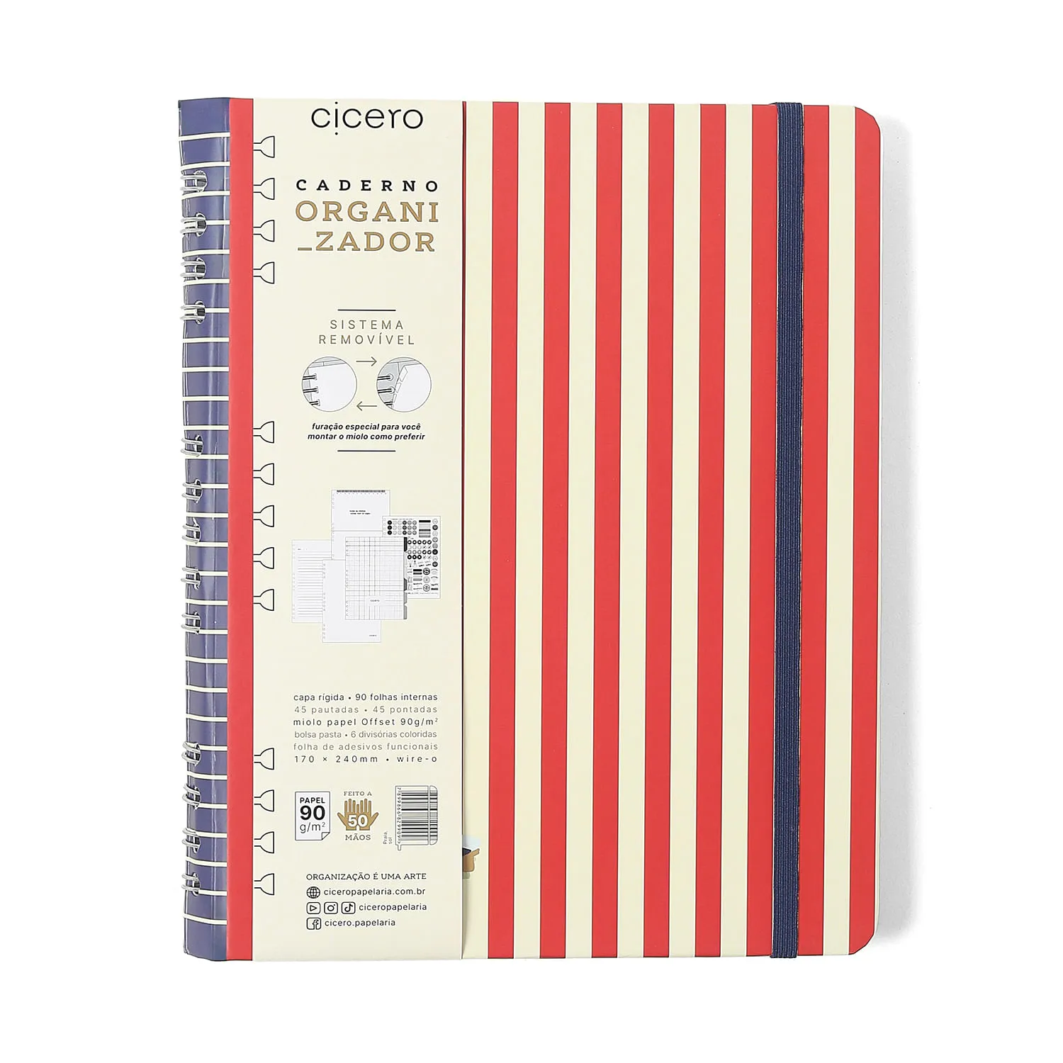 Caderno Organizador Praia Pautado & Pontado 17x24 Sol